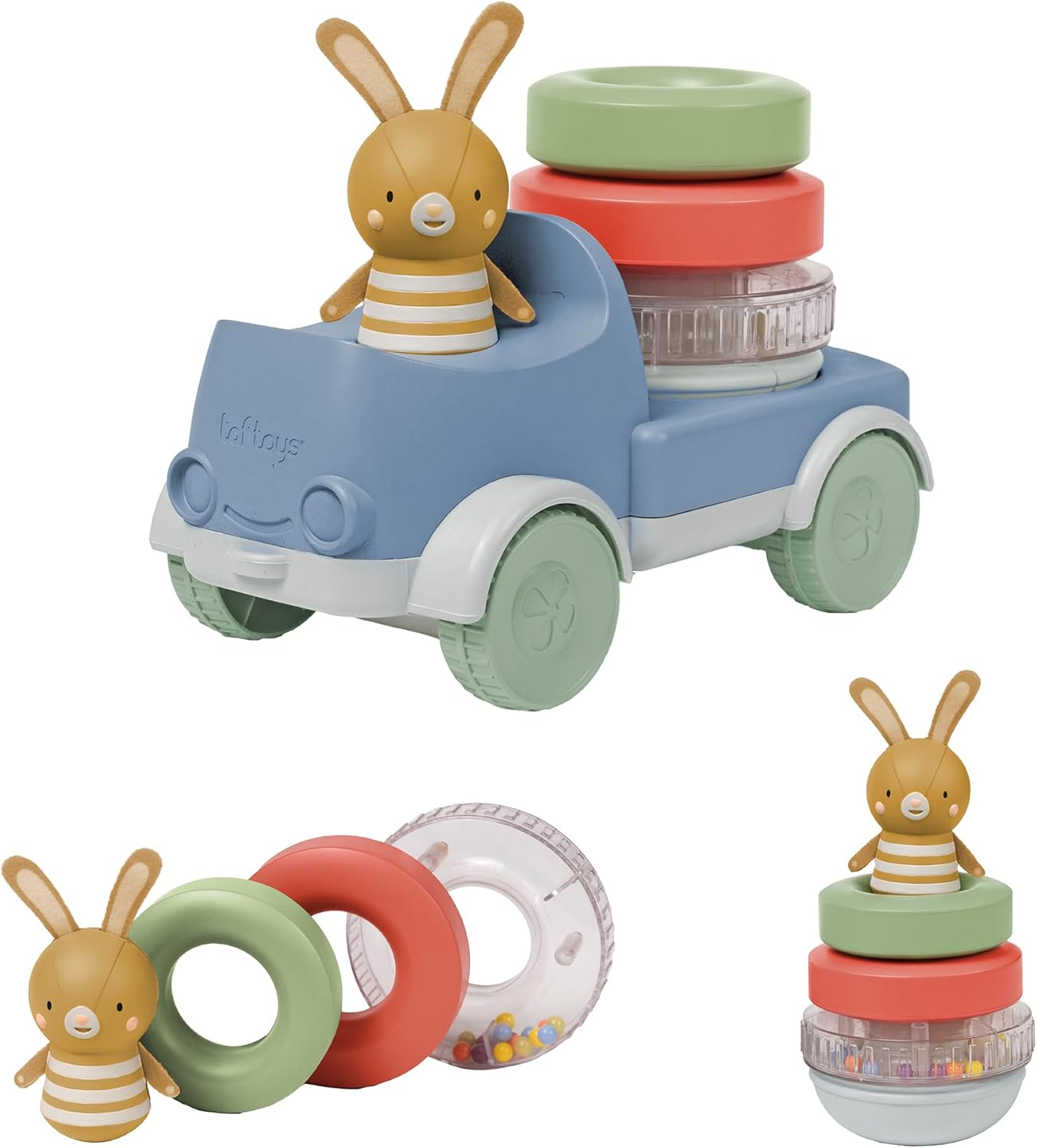 Taf Toys Bunny Stacker Truck Toy for 6+ Months image number 3