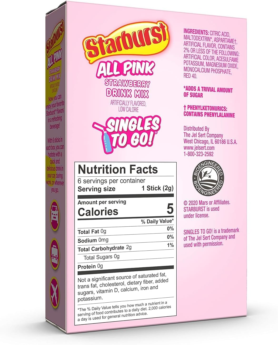 Starburst Singles to Go Powdered Drink Mix, Strawberry, 1 Box with 6 Packets - 6 Total Servings image number 5