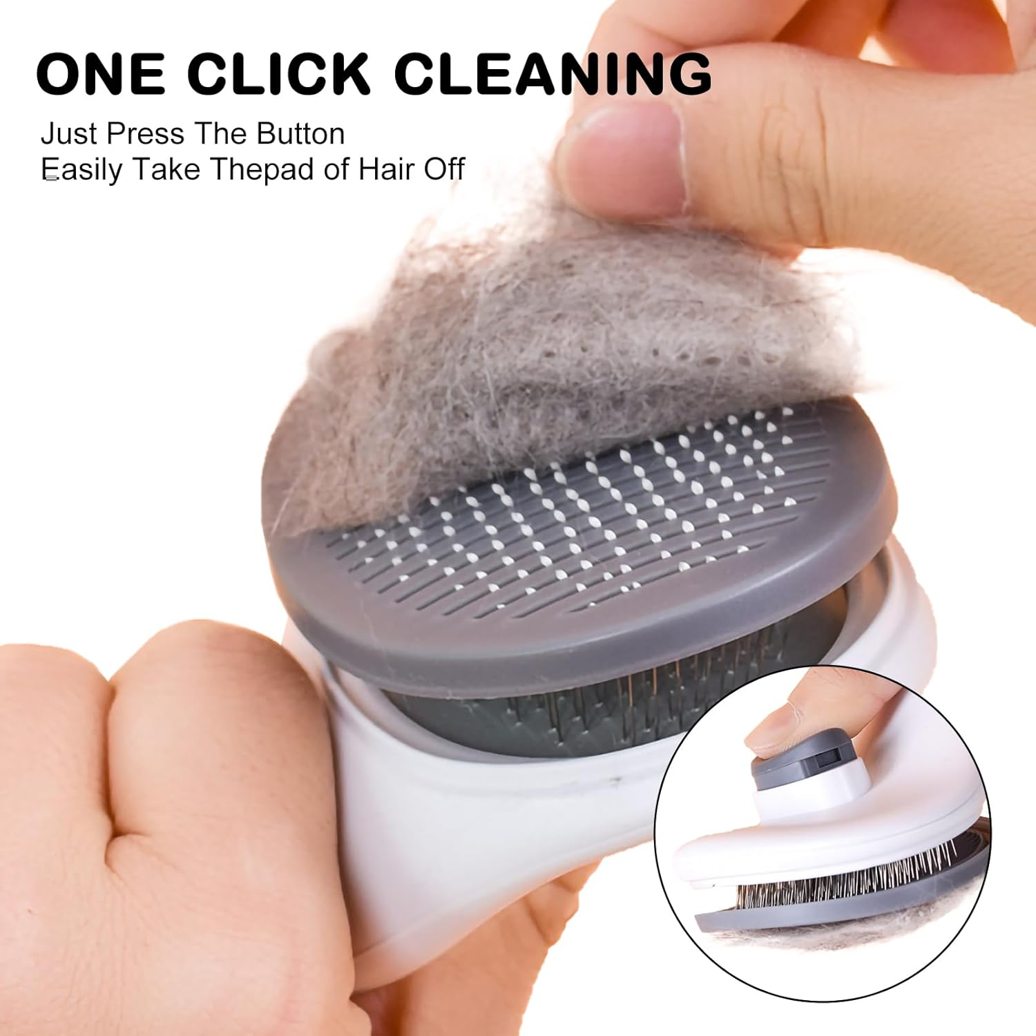 Cat Brush for Shedding and Grooming, Self Cleaning Slicker Brushes for Dogs and Cats Grooming Brush Tool, Bath Brush Hair Grooming Comb Hair Slicker Brush, Cats Dogs Brush Massage-Self Cleaning image number 3