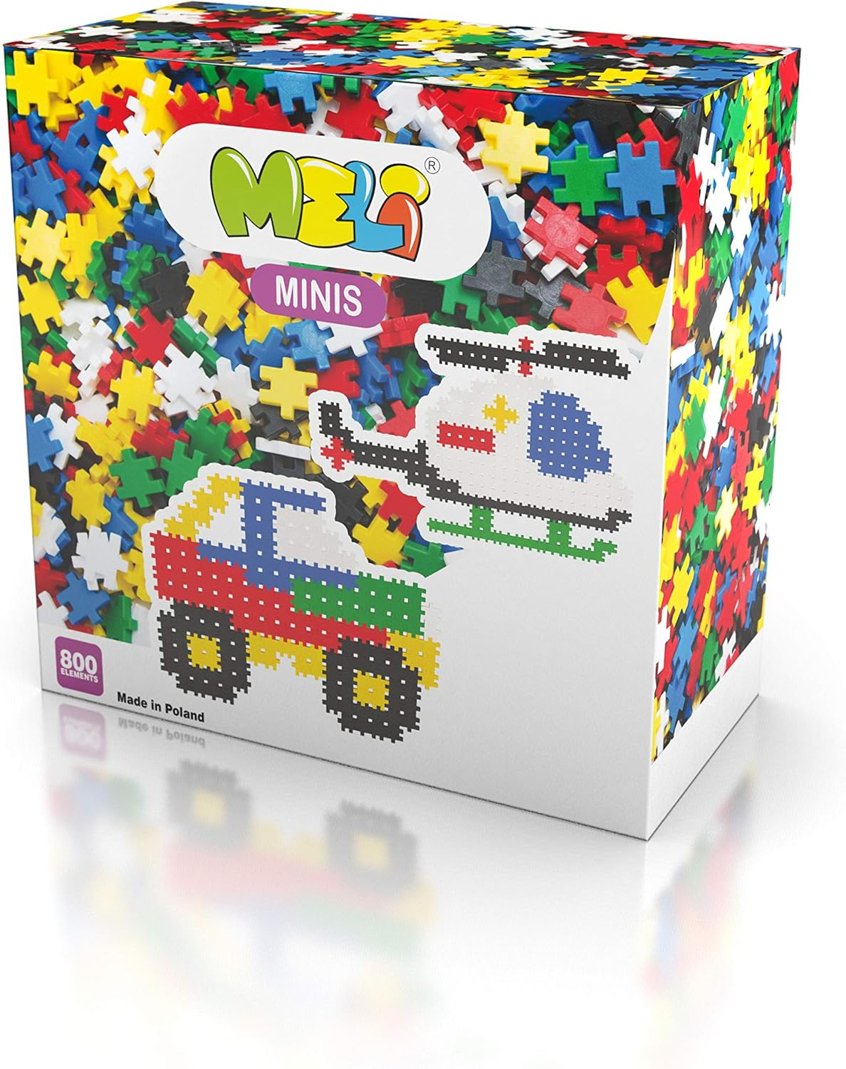 Meli Minis 800, 800 Colourful Building Blocks for Creative Children from 3 Years, Educational Toy for Mosaics, Figures & 3D Models, Promotes Motor Skills & Imagination image number 6