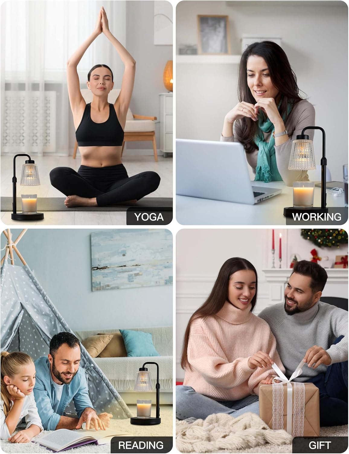 Candle Warmer Lamp with Timer Dimmable, Birthday Gifts for Women Mom, House Warming Gifts New Home Decor, Wax Melt Warmer for Jar Candles with 2 Bulbs image number 5