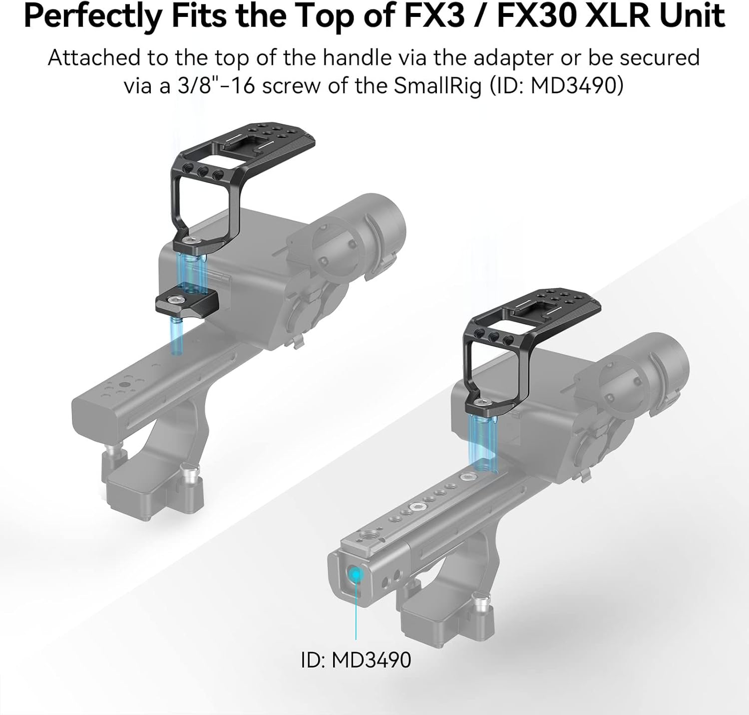 Smallrig FX3 / FX30 XLR Handle Top Plate for Sony FX3 / FX30 XLR Unit - MD3990
