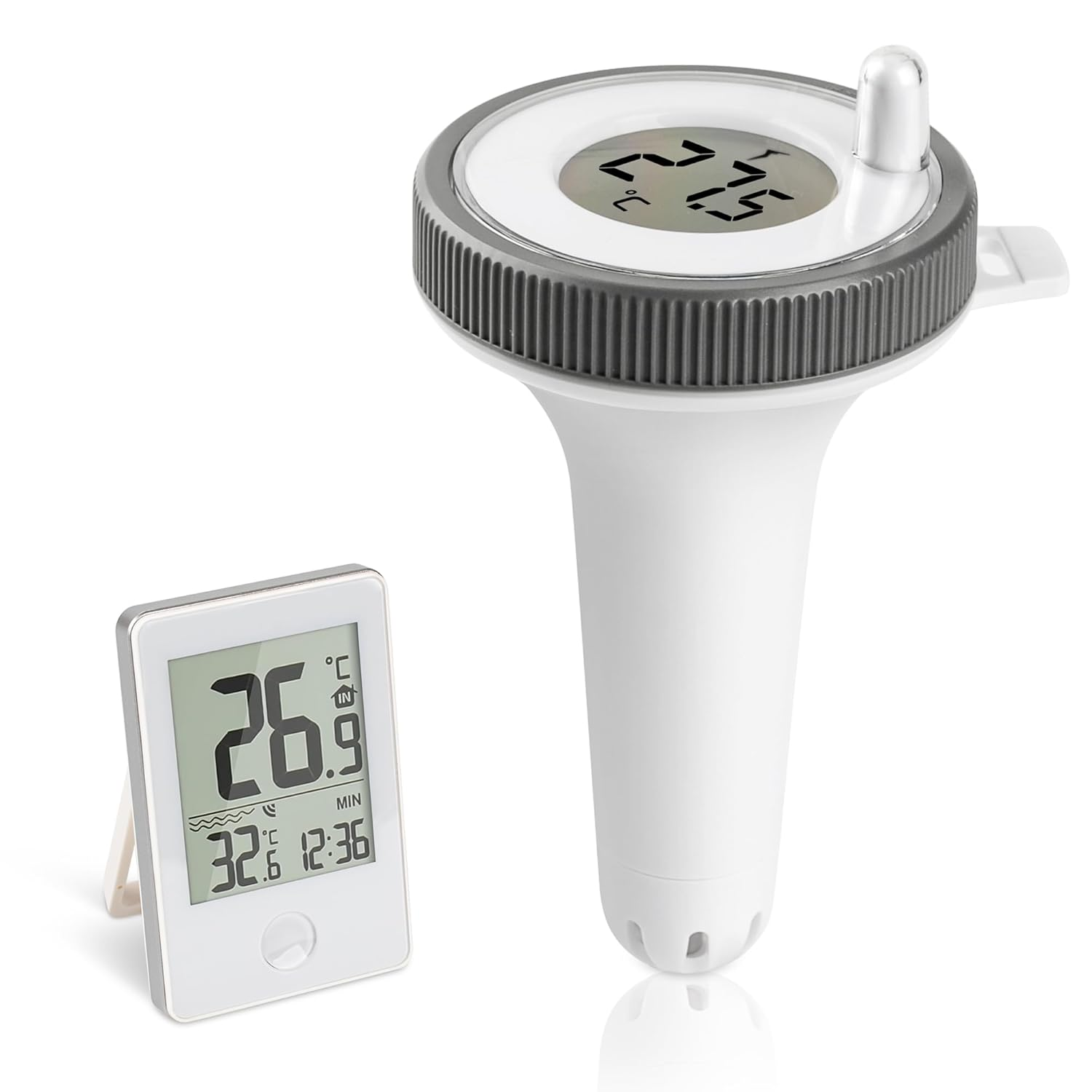 Wireless Pool Thermometer Floating IBS-P01R Easy Read Remote Pool Thermometer Temperature Meter for Outdoor Indoor Swimming Pools, Spas, Bath Water, Hot Tubs and Ponds image number 4