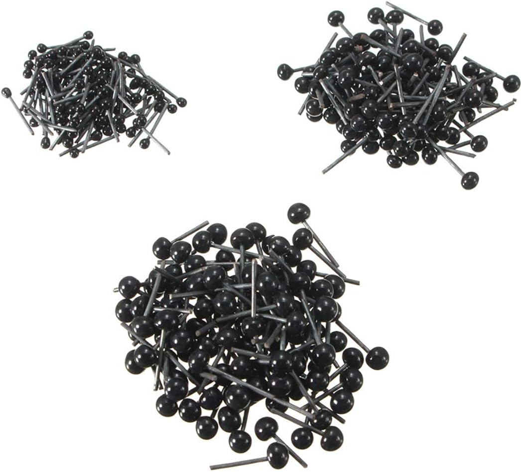 Isuperb 400 Pcs Mini Black Glass Eyes Kits for Dolls Toys Needle Felting Bears DIY Craft Tools, Each Sizes of 100Pcs (2/3/4/5Mm) (Black) image number 5