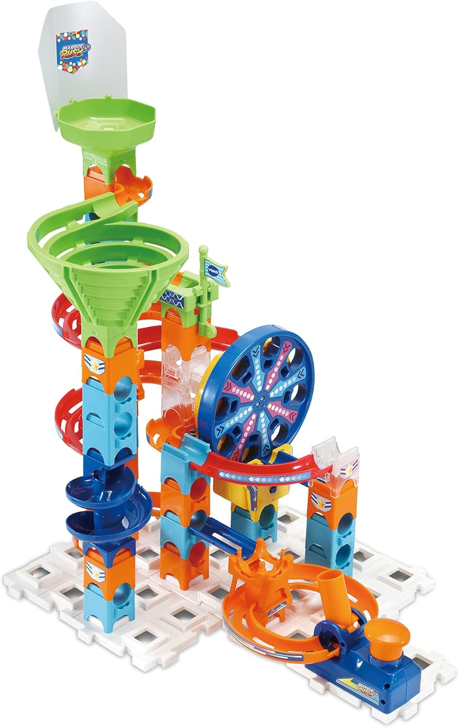 Vtech Marble Rush Adventure Set - Construction Toys for Kids with 10 Marbles and 128 Building Pieces - 542303 - Multicoloured image number 1