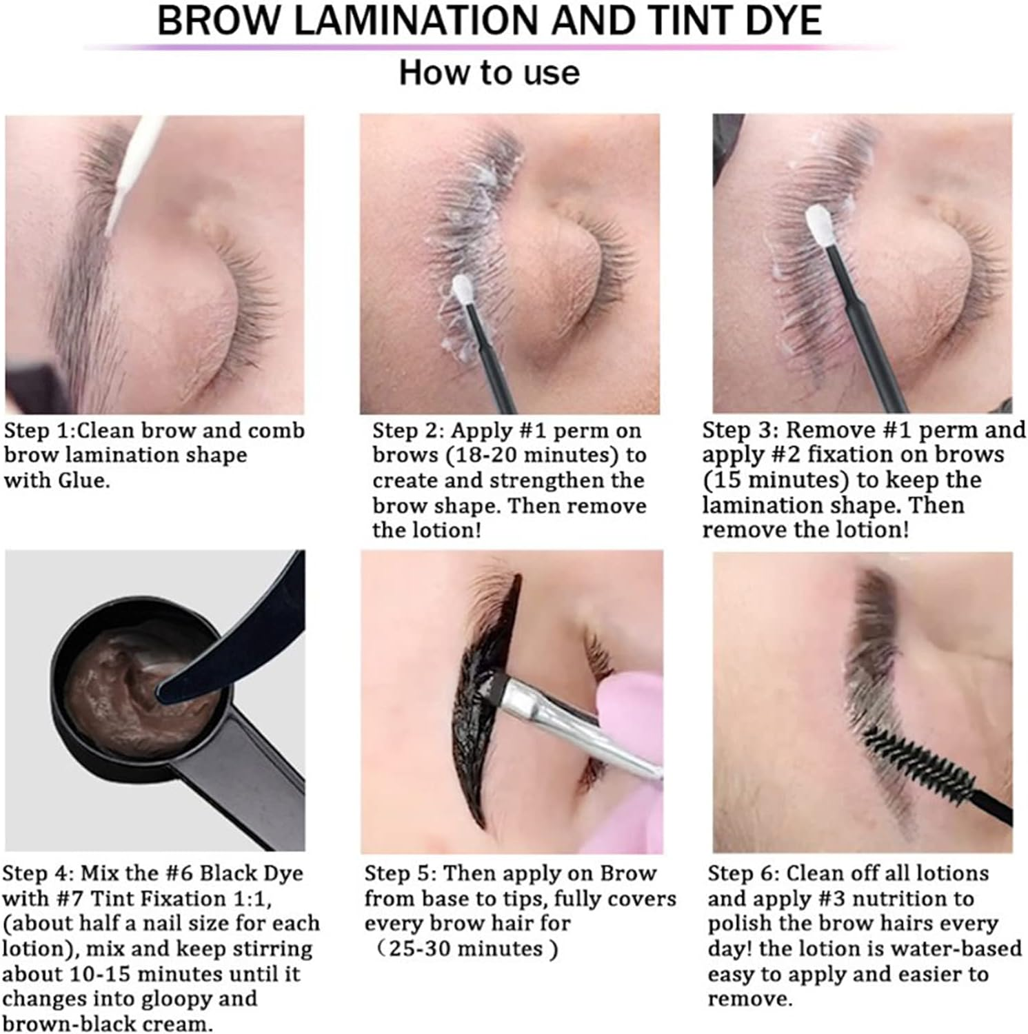 Joyeee 2 in 1 Lash Lift & Brow Lamination Kit, 3D Eyebrow Eyelash Perming Kit Eyebrow Eyelash Lifting Kit Semi-Permanent Curling Perming Wave for Home DIY Salon Use #1 image number 1