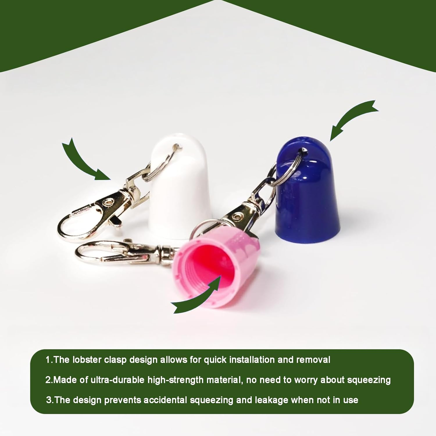 Rylaxzon4 Packkeychain Cap Compatible with Aquaphor, Keychain Cap for Lip Balm, Portable Keychain Capcompatible with Aquaphor 0.35 Oz Lip Repair Tubes, Colorful Anti‑Loss Holder with Ring image number 3