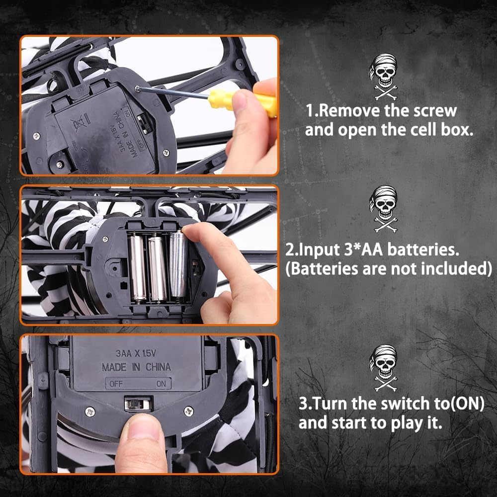 Screaming Animated Halloween Decorations, Halloween Decor Prop with Motion Sensor, Scary Skull Cage Prisoner Haunted House Decor, Spooky Hanging Ghost Decorations Outdoor Indoor image number 1