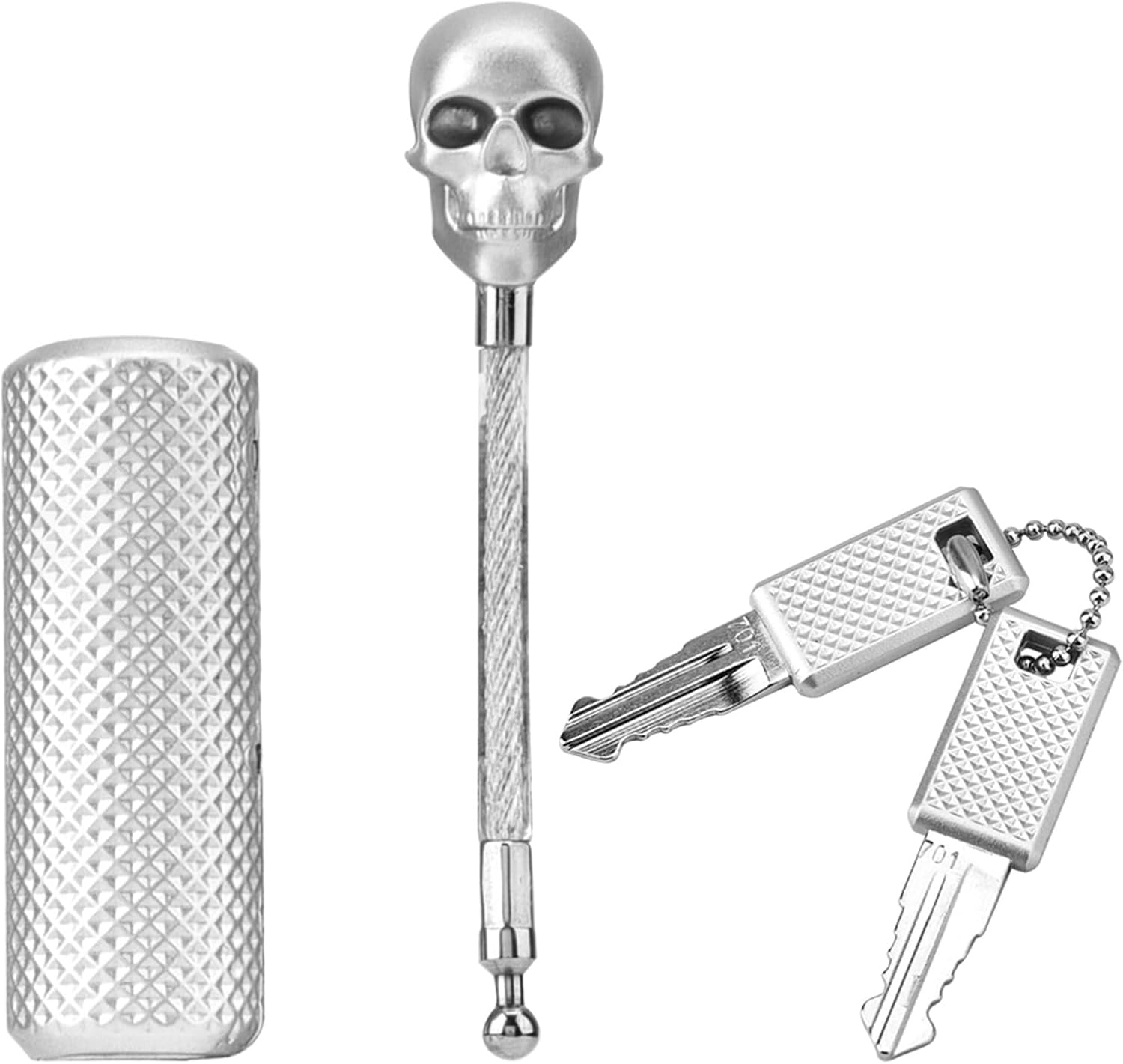 Fayelume Skull Luggage, 3.5 * 0.6 * 0.6In Zipper Lock, Bag Lock Suitable for Wallets, Suitcases, Backpacks, Computer Cases, Etc