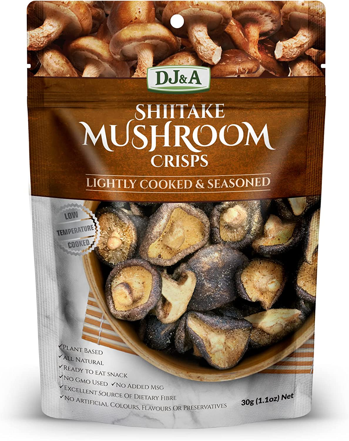 DJ&A Shiitake Mushroom Crisps, 1 Count, Mushroom image number 1