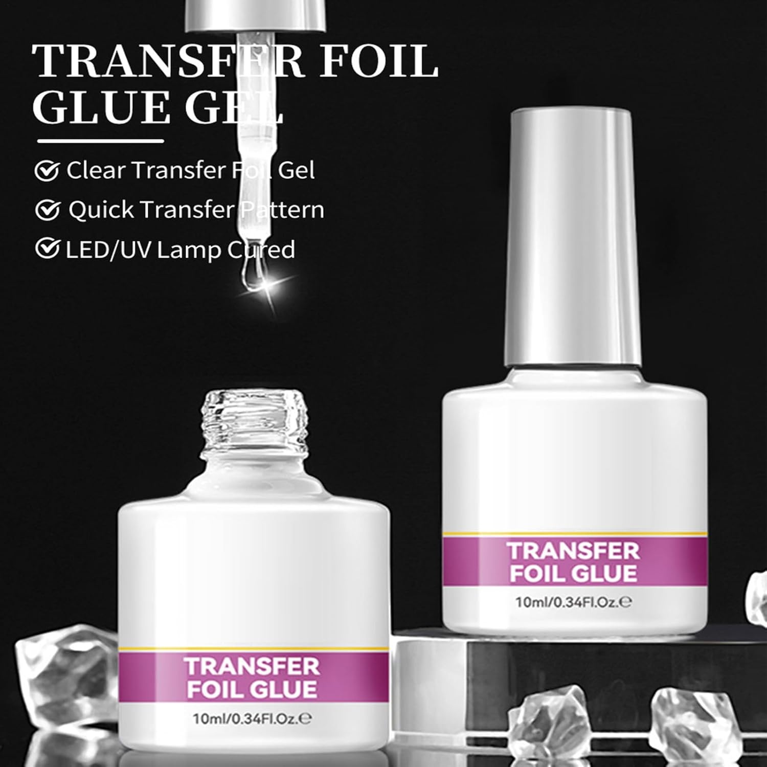 Foil Transfer Gel - 10Ml Strong Adhesive | Nail Glue Transfer | for Women Beginners Professionals Home Salon Wedding Party image number 6
