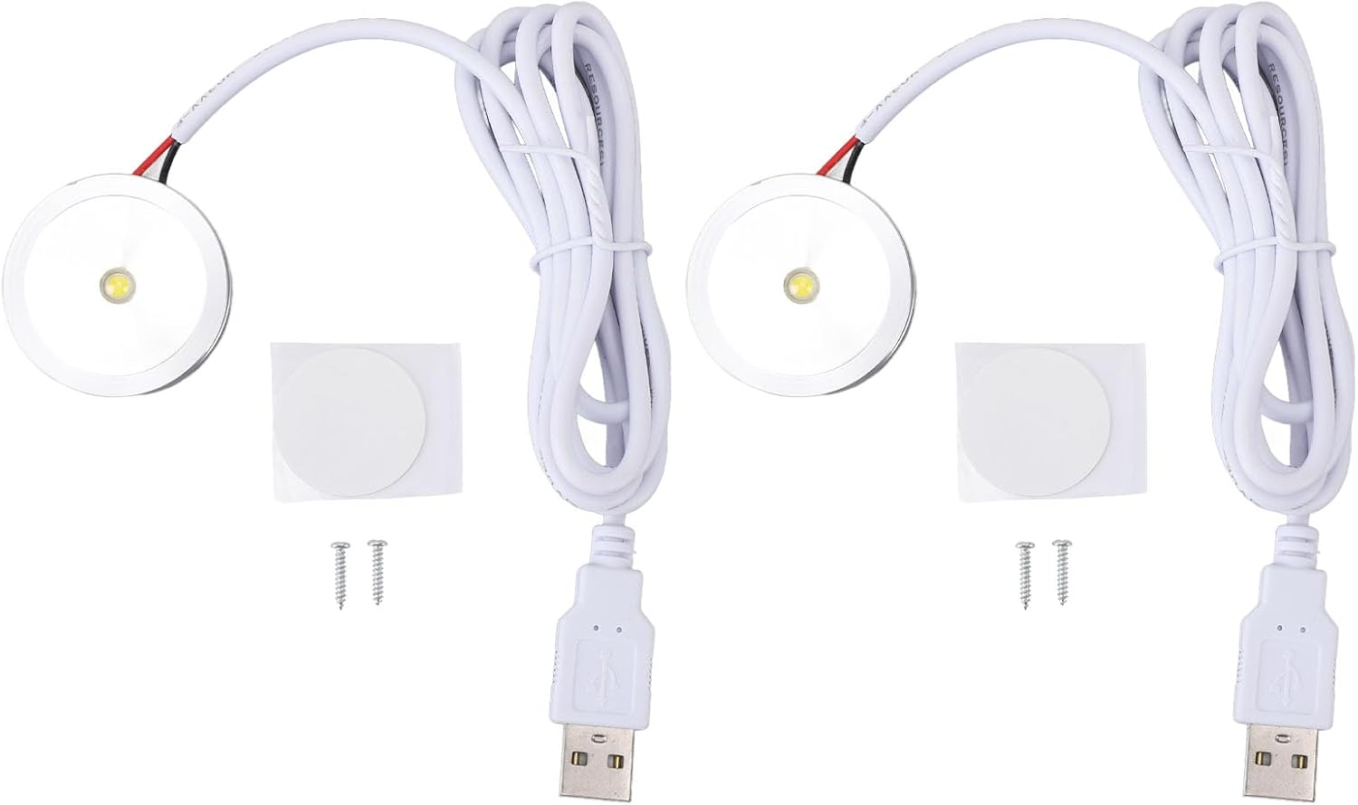 OVAQUIXI LED Spotlight with Small Screen, Aluminum Alloy, 5V round USB Plug, Warm Light, for Jewellery Cabinets image number 4