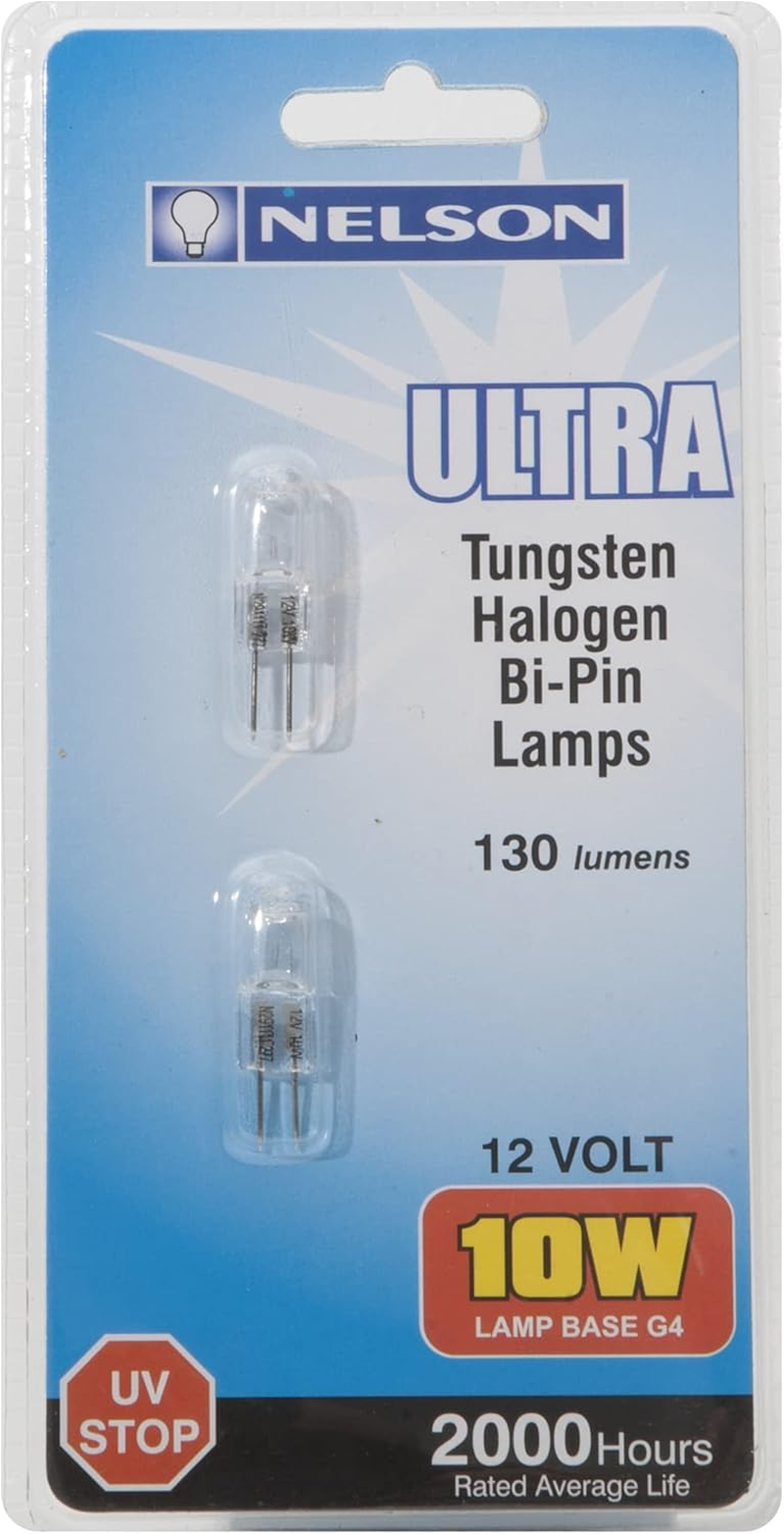 Nelson Ultra White Halogen 10 Watt G4 Bi-Pin 2-Pieces image number 1
