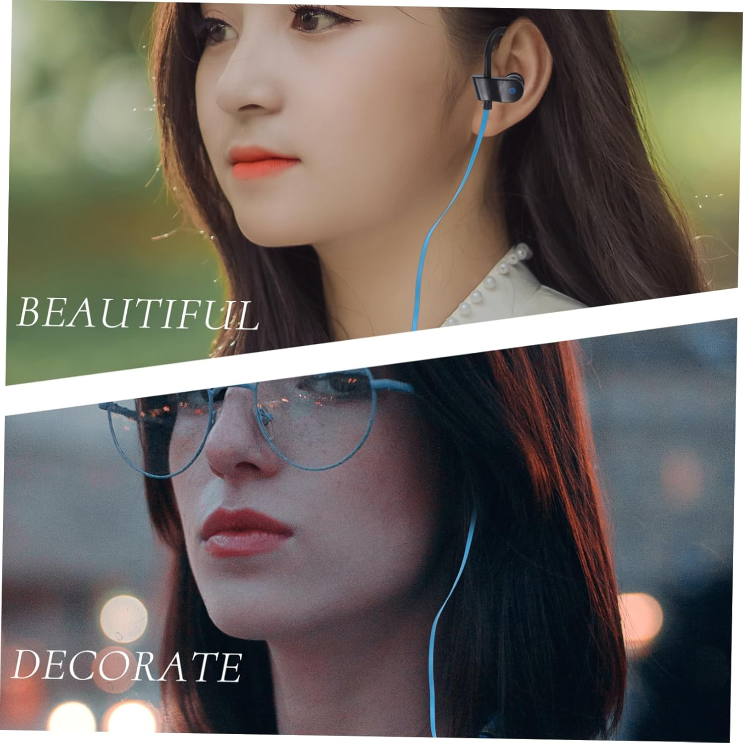 Happyyami Ear Hook Earphones with Microphone Comfortable Wired Headset Speaker TPE Wire Compatible with Devices Black And image number 6