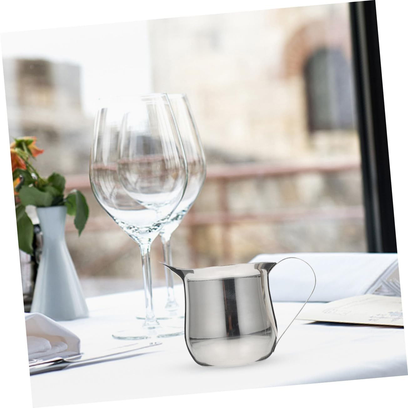 LAPYAPPE 3Pcs Stainless Steel Milk Frothing Pitchers Small Coffee Milk Jug for Steaming Latte Art Espresso Portable and Easy to Clean for Home and Professional Use image number 5