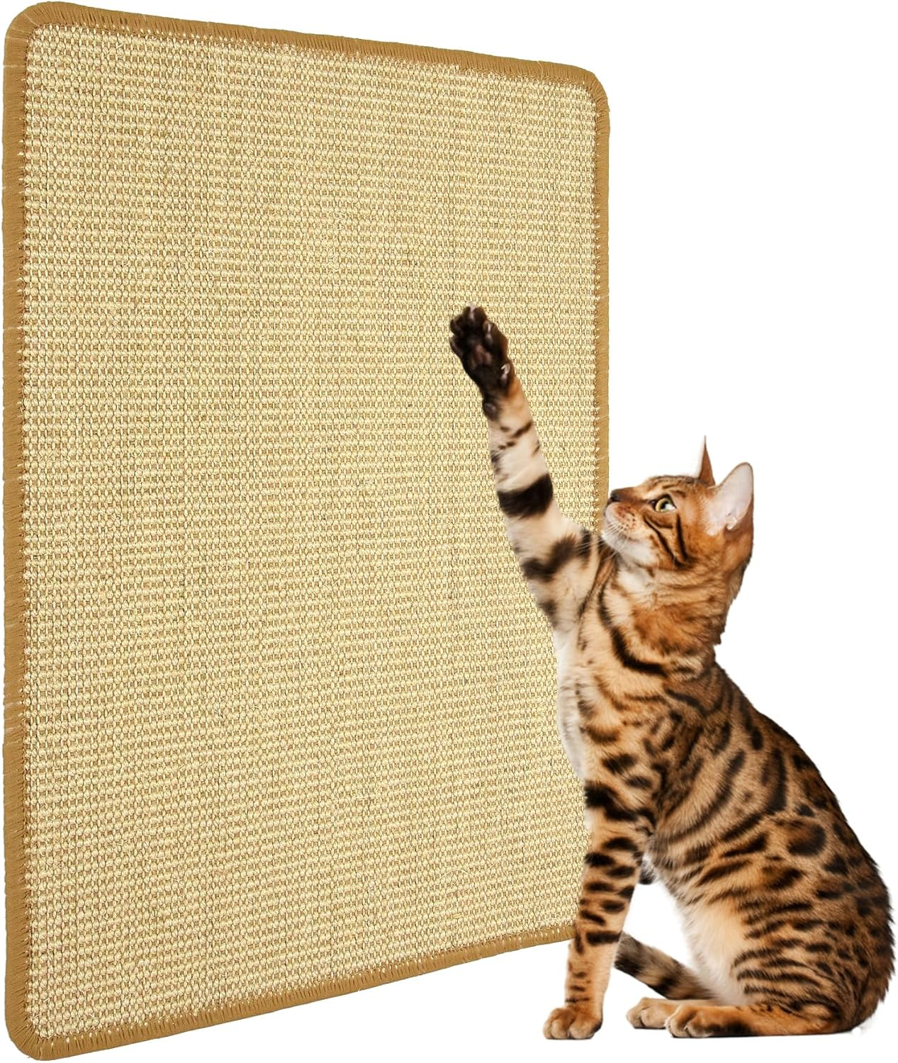 Cat Scratching Mat, Sisal Scratching Mat, Scratching Boards, Floor Non-Slip, Natural Sisal Rug for Cats, Protects Carpets and Sofas (40 X 30 Cm) image number 4