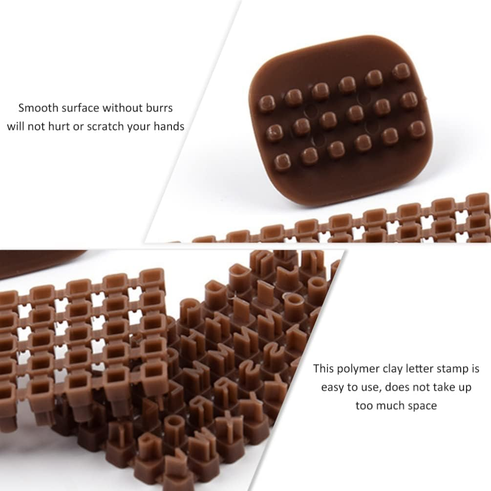 COHEALI Letter Stamps for Clay: 3Pcs Polymer Clay Letter Stamps Pottery for Clay with Double Small Alphabet