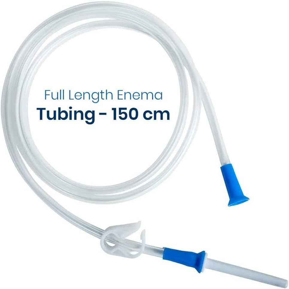 Healthandyoga(Tm) Replacement Enema Tubing &ndash; Super Economical, Hygienic, Medical Grade PVC - 1.5 Meter with Slide Clamp and Nozzle- Compatible with Most Kits (3 Set) image number 3