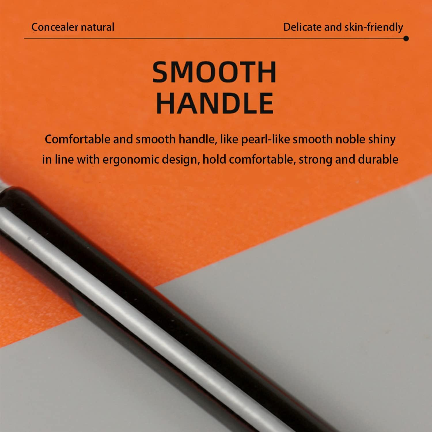 Ksvsonrvi 2PCS Professional Double-Ended Angled Eyebrow & Concealer Brush Set, Black image number 4