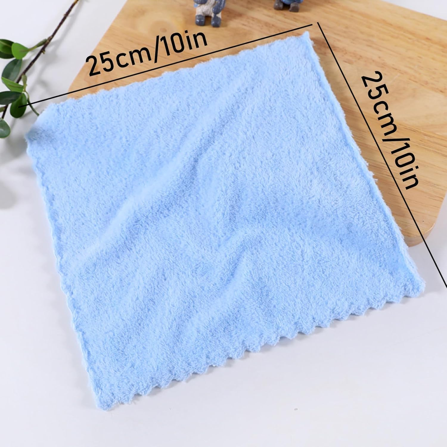 6 Pcs Face Flannels, Face Flannels Pack of 6, 25X25Cm Bamboo Flannels, Face Cloths, Face Cloths Flannels, Face Flannel, Bamboo Face Cloths Flannels, Flannels Face Cloth, for Baby Kids Adults image number 3