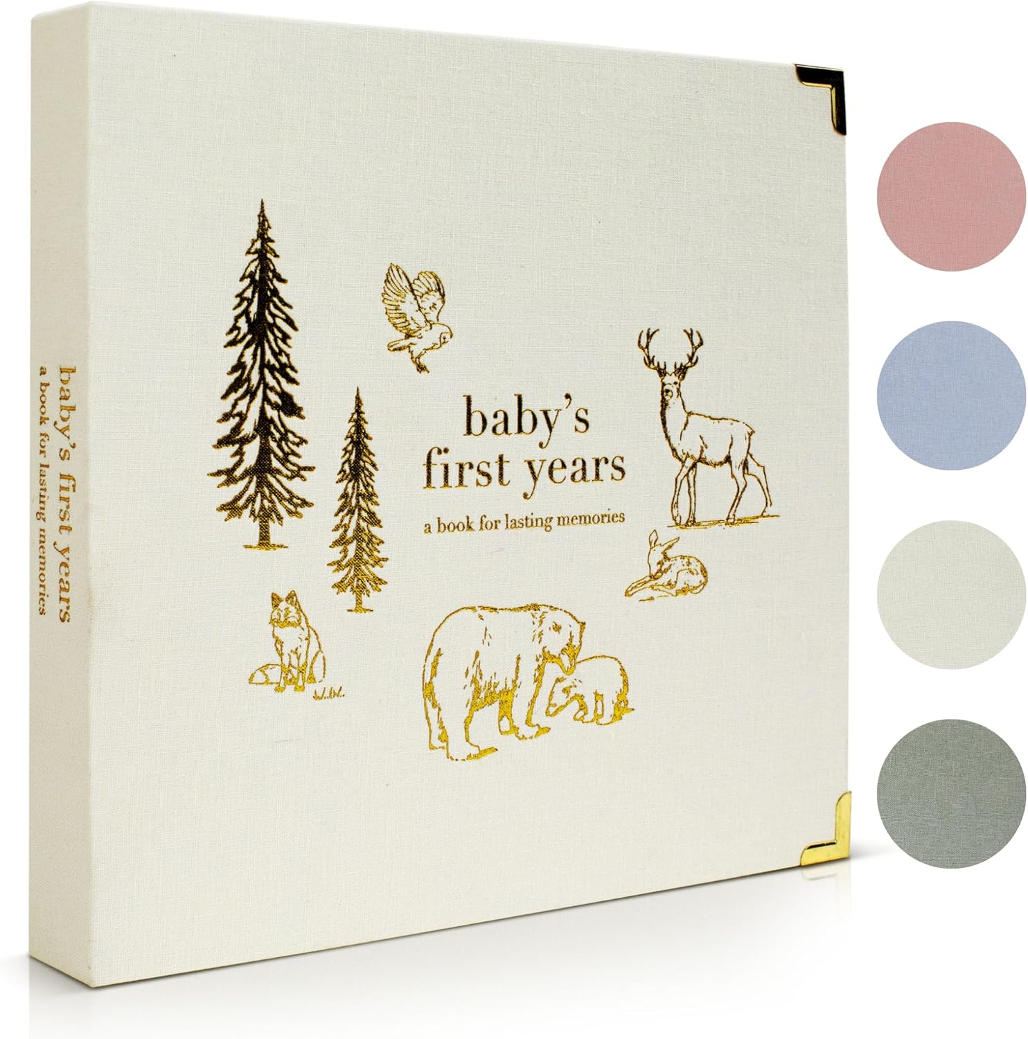 Keepsake Baby Memory Book for Boys and Girls &ndash; Timeless First 5 Year Baby Book &ndash; Gender Neutral Linen Baby Journal Scrapbook or Photo Album - a Milestone Book to Record Every Event from Birth to Age 5 image number 6