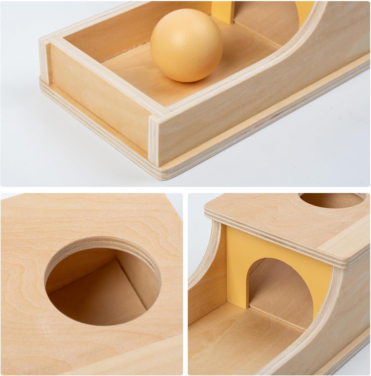 Montessori Toys for Babies 6-12 Months, Object Permanence Box Wooden Ball Drop Toy, Early Learning Toy Play for 6 Month to 3 Year Old Toddlers and Infants image number 4