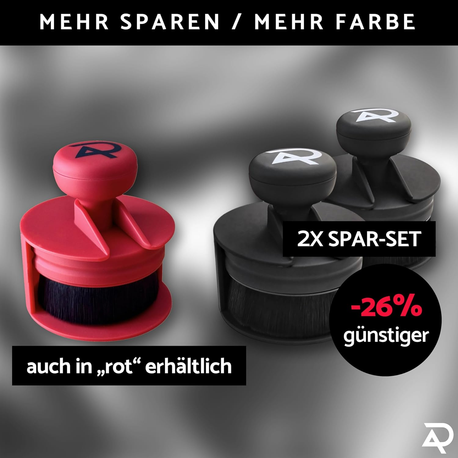 ADEPTX Detailing Tyre Shine Applicator Brush for Car Detailing Brush Tyre Dressing Applicator - for Radiantly Shiny Car Tyres - Professional Tyre Care with Precision and Passion image number 2