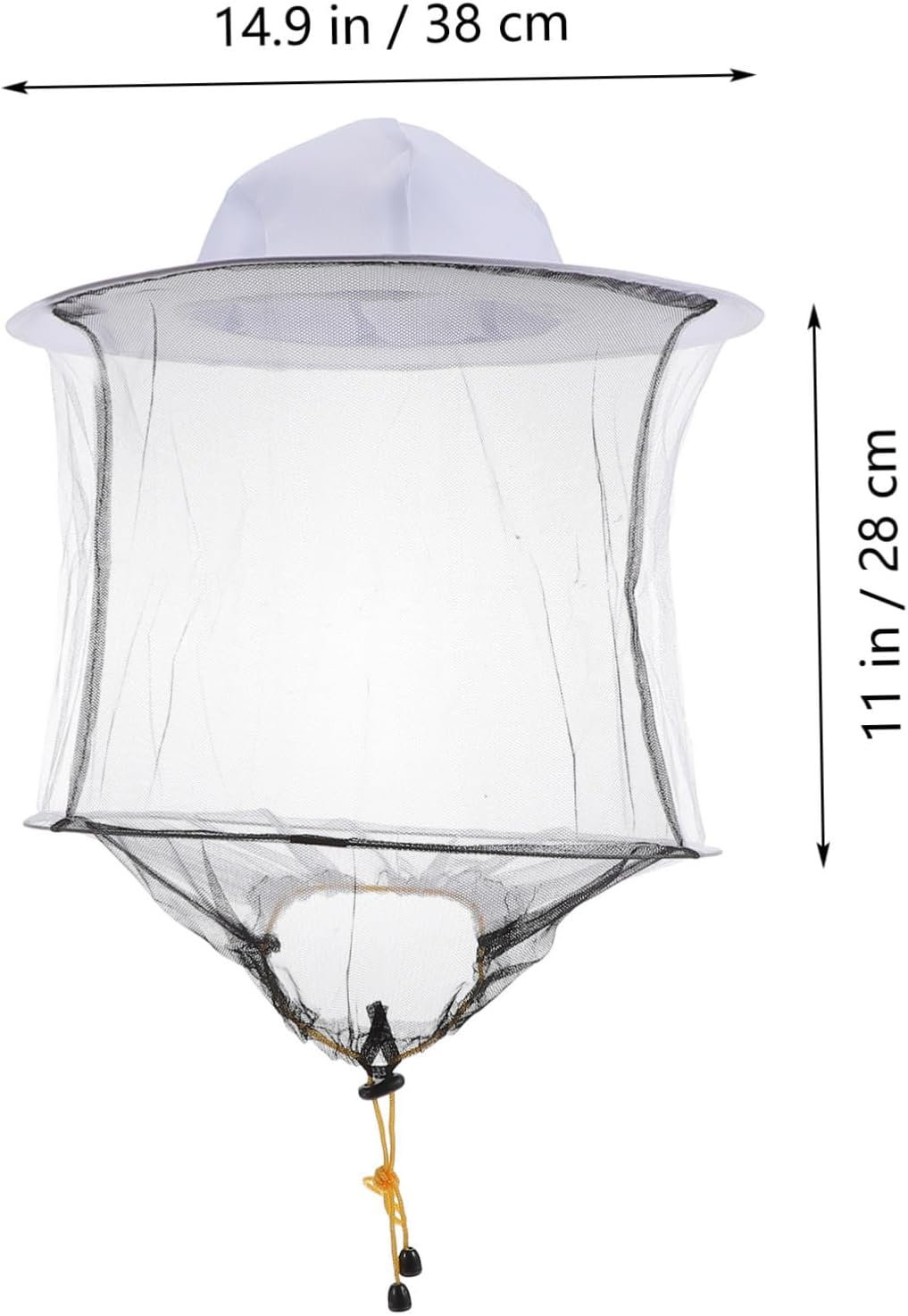 2Pcs White Beekeeper Hat with Fine Mesh Veil Protection Elasticated Neck Outdoor Bee Keeping Supplies for Fishing Hiking Camping image number 1