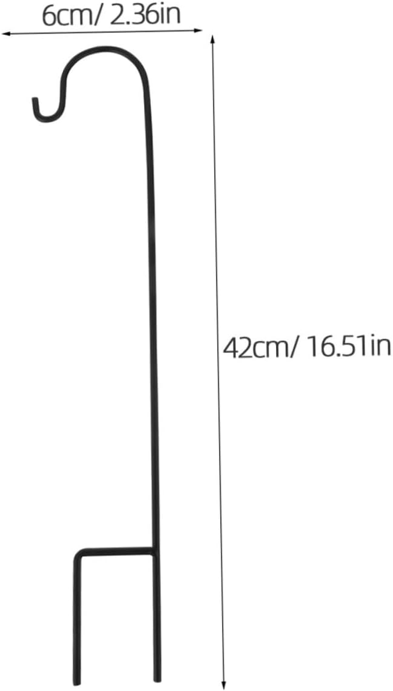 Milisten Shepherd Hook Iron Shepherd Hook for Garden Outdoor Use for Hanging Solar Light Bird Feeder Gardening Decor Pole image number 2