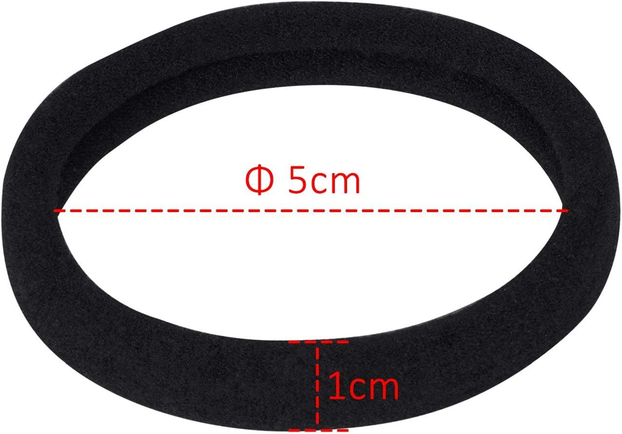 20 Pieces Large Stretch Hair Ties Hair Bands Ponytail Holders Headband for Thick Heavy and Curly Hair (Black, 5 Cm in Diameter, 1 Cm in Width) - Black image number 2