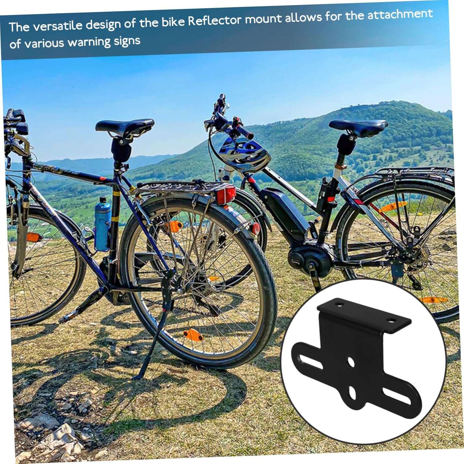 Anneome Bike Reflector Mount Shaped Reflector Holder for Mountain Easy Installation Bracket Safety and Visibility image number 1