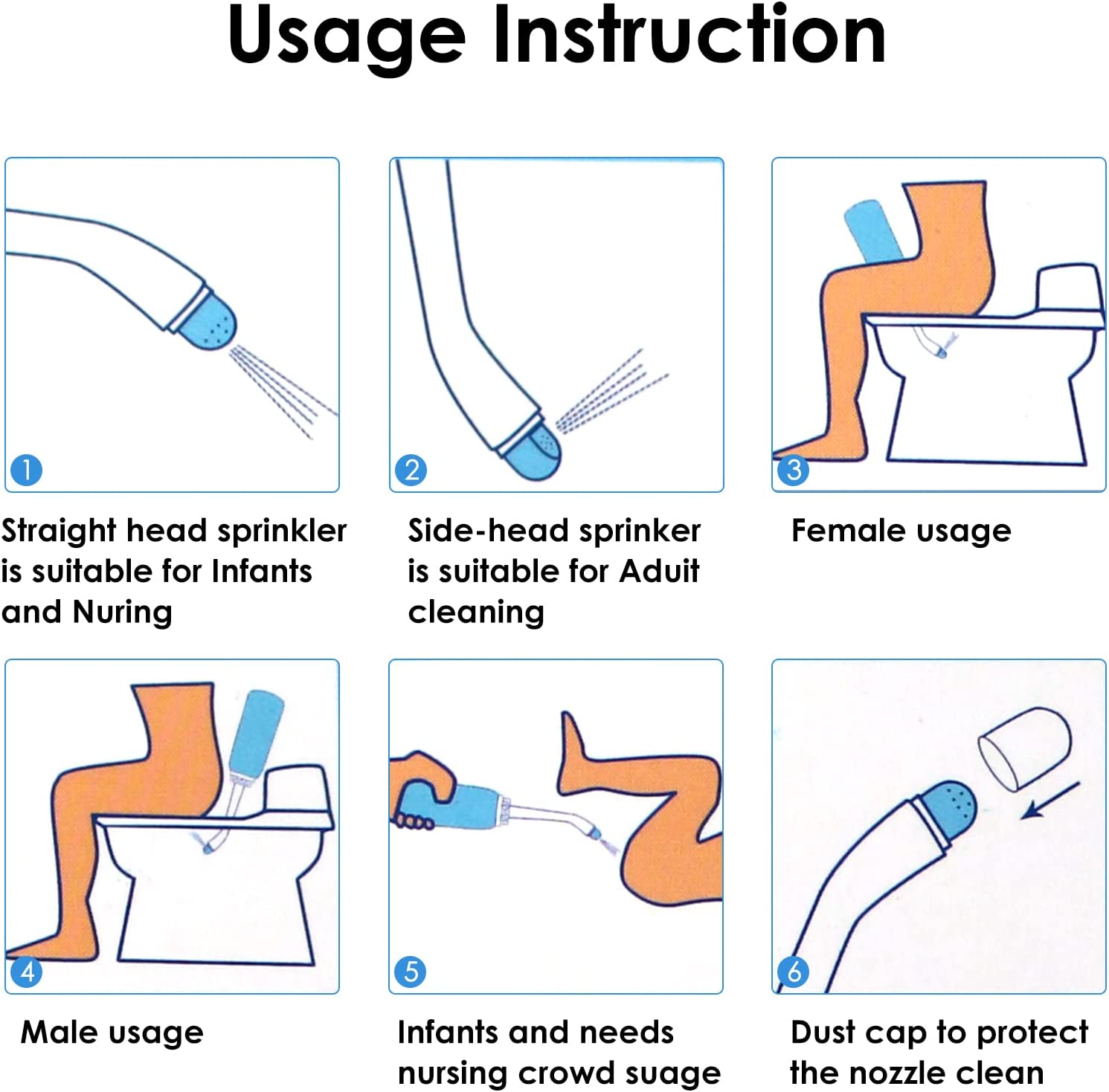 RUFCRIL Peri Bottle, Portable Travel Bidet with Carry Bag, TPE Material Can Be Boiled, 500Ml Capacity with 2 Sealing Ring,Essentials for Postpartum Perineal Care,Hemorrhoid Treatment,New Baby