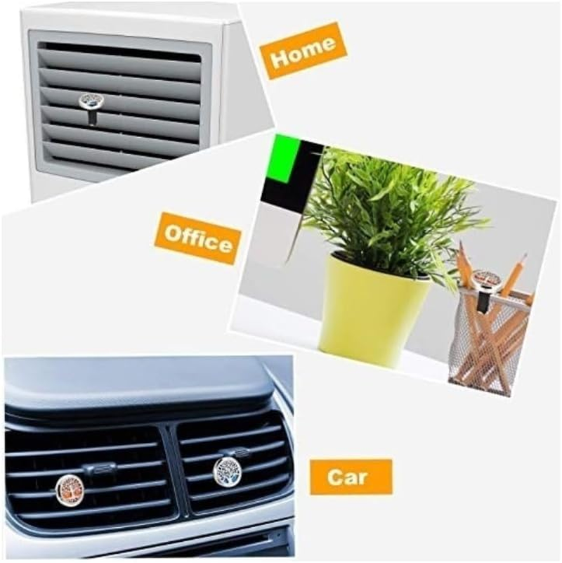 Office Home Car Diffuser Vent Clip, 4 PCS Car Essential Oil Diffuser Clips Aromatherapy Locket Air Freshener with 48 Refill Pads image number 4
