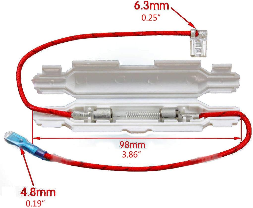 Haveratio 5Kv 0.8A High Voltage Fuse for Microwave Oven Universal Fuse Holder Microwave Oven Spare Parts Accessories White