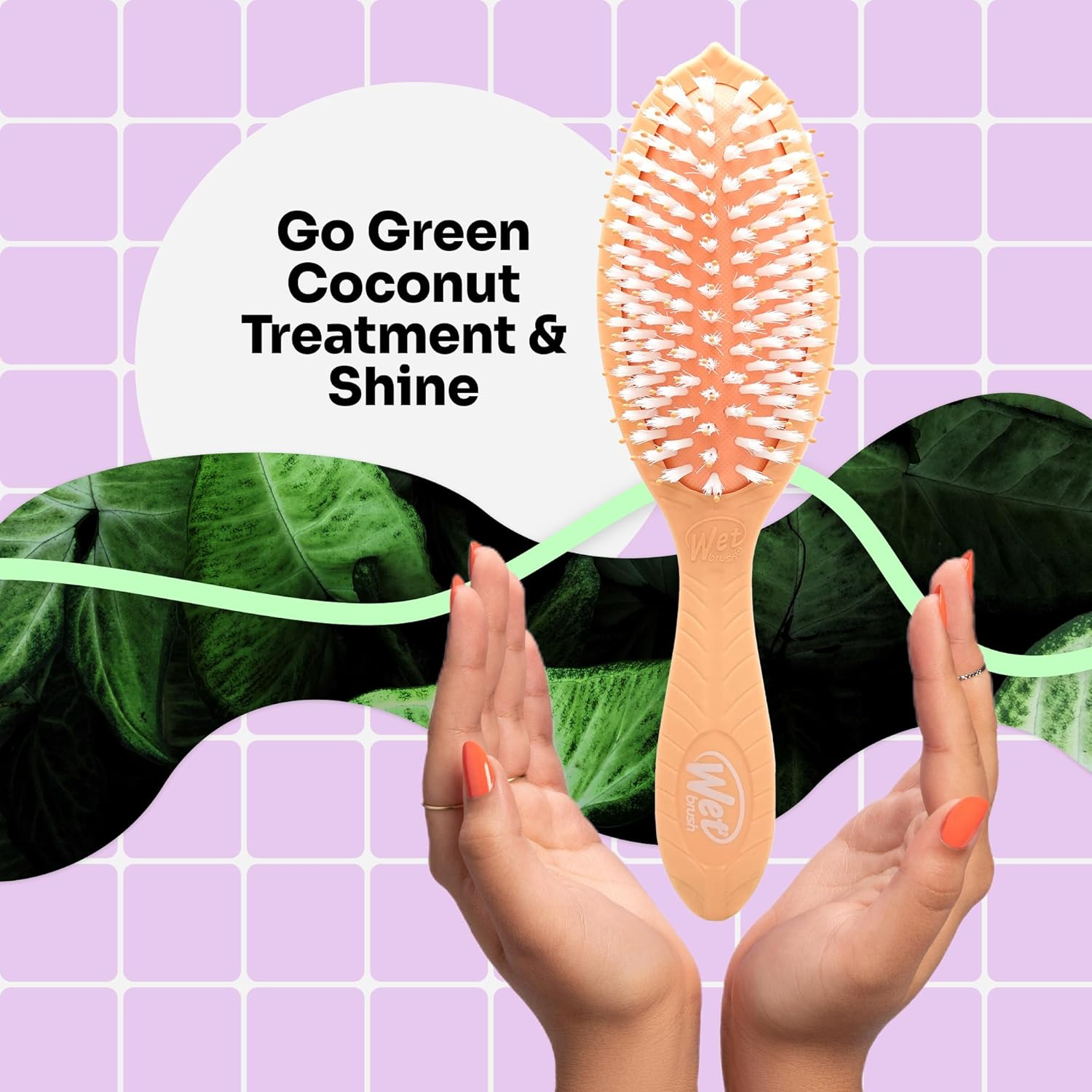 Wetbrush Coconut Oil Infused Go Green Shine Brush image number 6