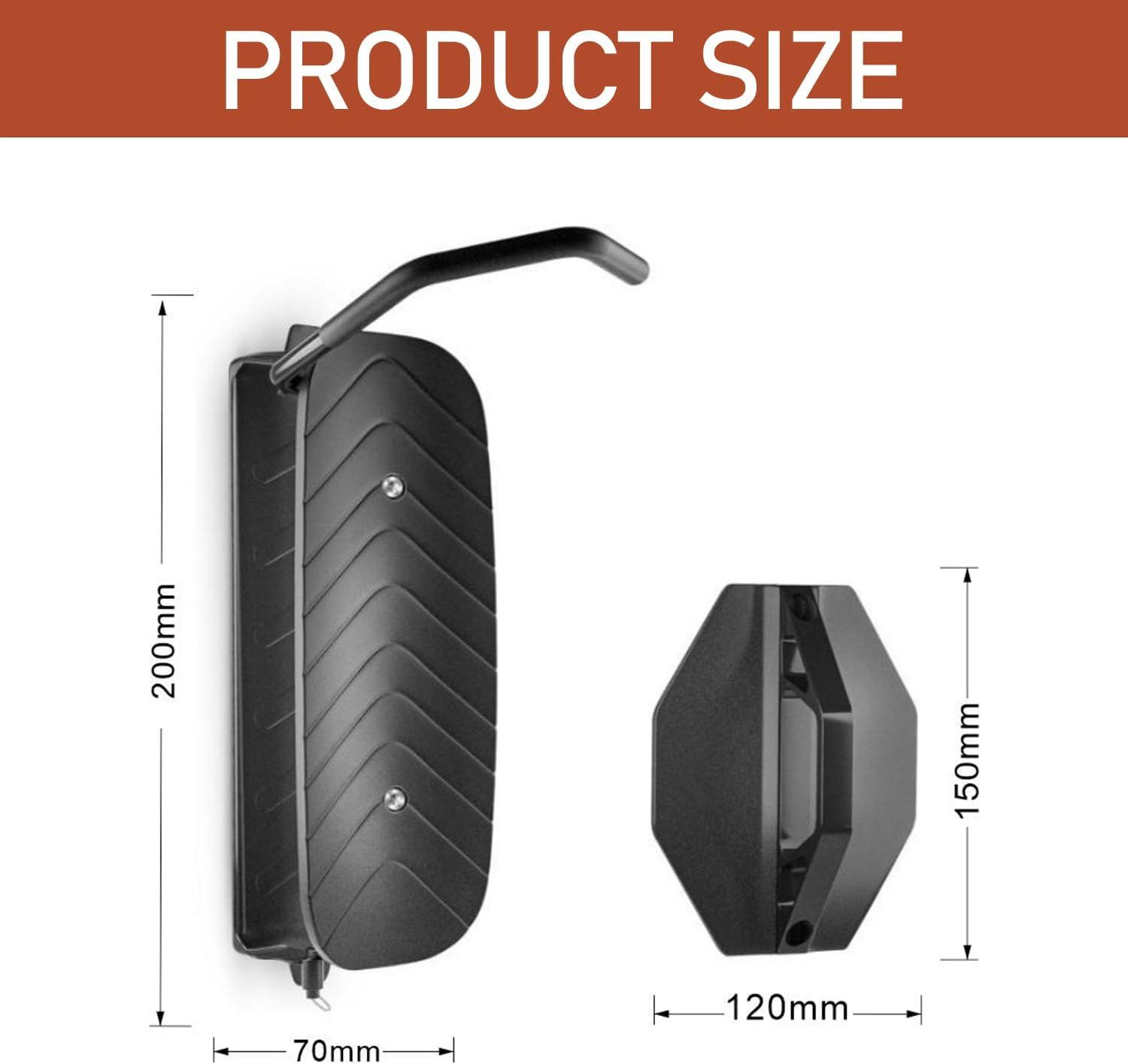 Uandhome Swivel Bike Wall Mount Rack,Bike Wall Hanger for Garage,Wall Mount Bike Rack Bicycle Storage,Bike Rack Vertical Bike Rack Holder Hanger Hook for Indoor Adjustable Angle Swivel Design (2 Pcs) image number 3