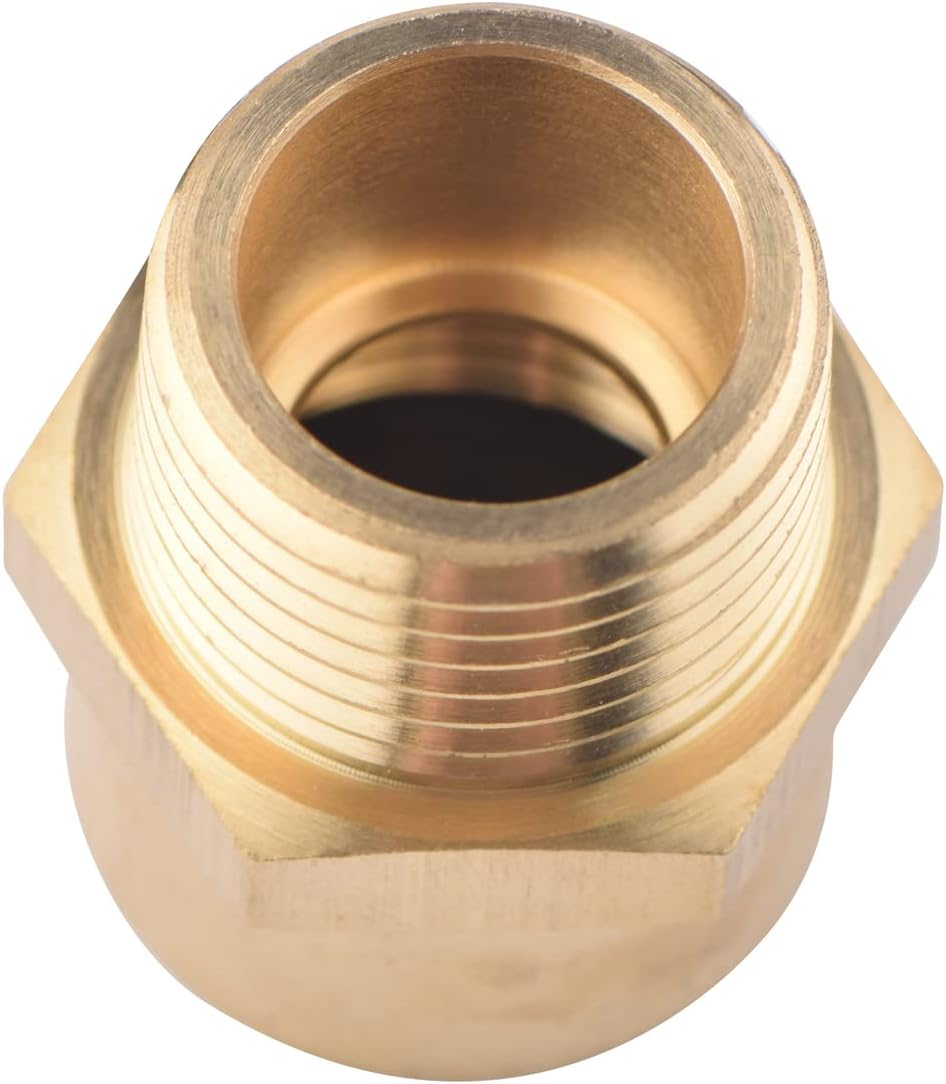 Tsinghwang 4 Pack G 1/2 (BSP) Female Thread to US 1/2 NPT Male Thread Brass Pipe Fitting Adapter,G to NPT Adapter 1/2 Inch Converter Connector image number 2