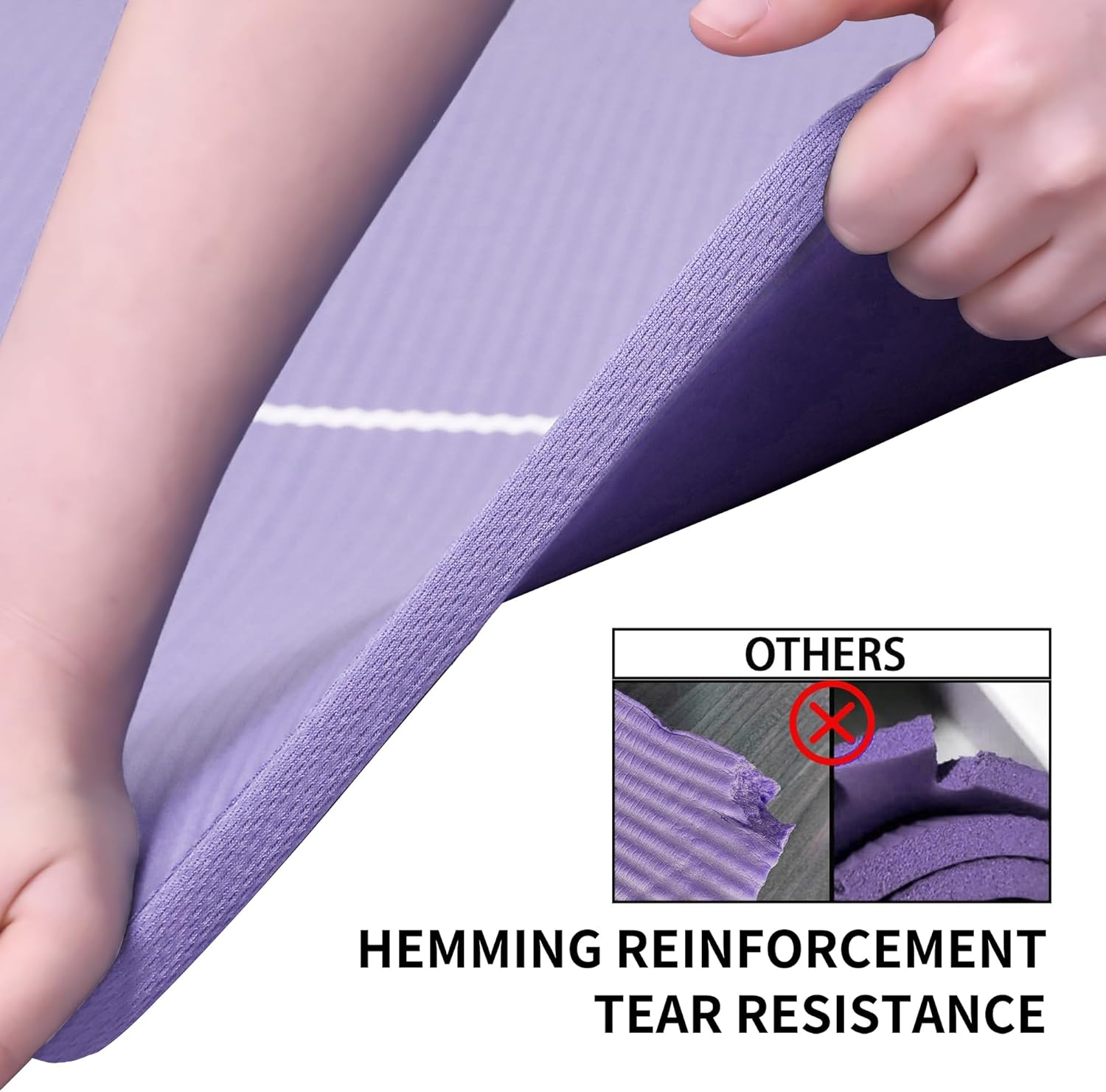 PROIRON Yoga Mat Eco Friendly NBR All-Purpose 10Mm Thick Non-Slip Exercise Mat High Density Anti-Tear Pilates Mat with Carrying Strap for Yoga Pilates and Gymnastics - 183Cm X 66Cm X 1Cm - 7 Colours(Only Official Brand : PROIRON)