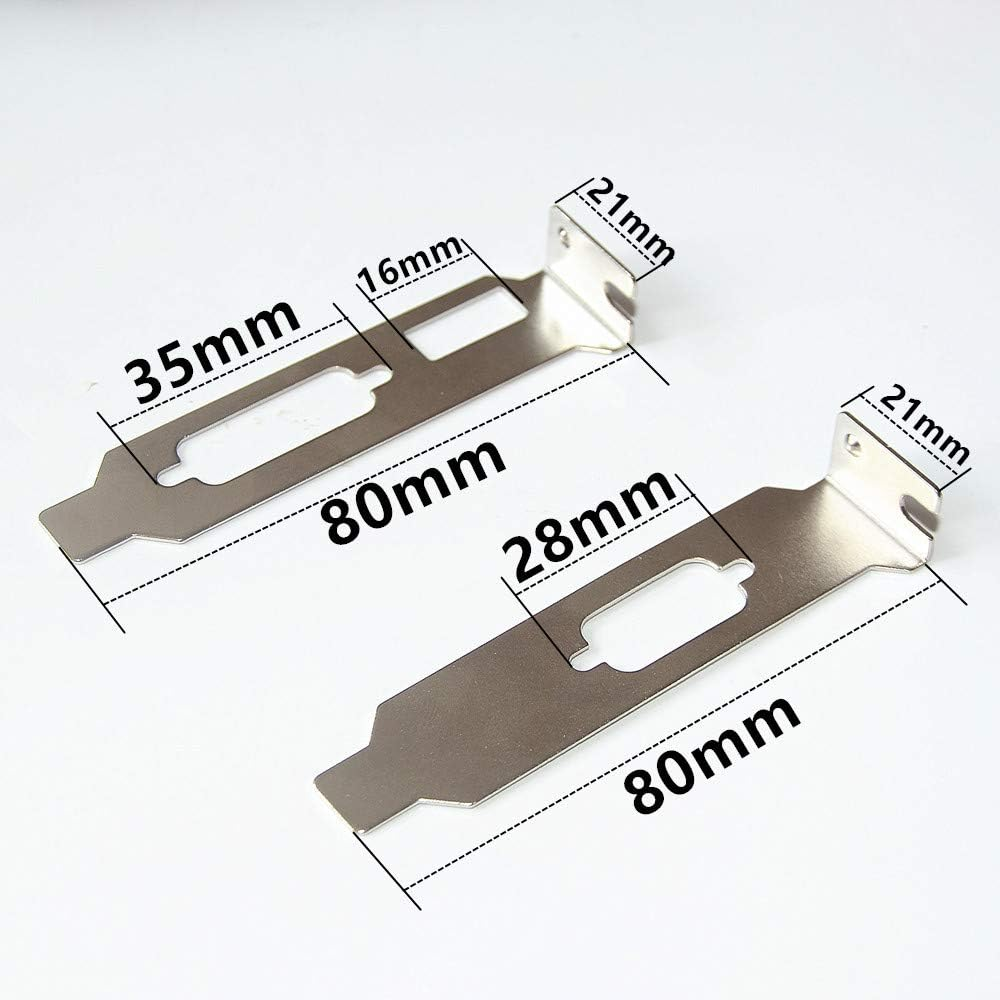 Low Profile Half Height Bracket HDMI + DVI + VGA for ATI Nvidia Video Graphics Card