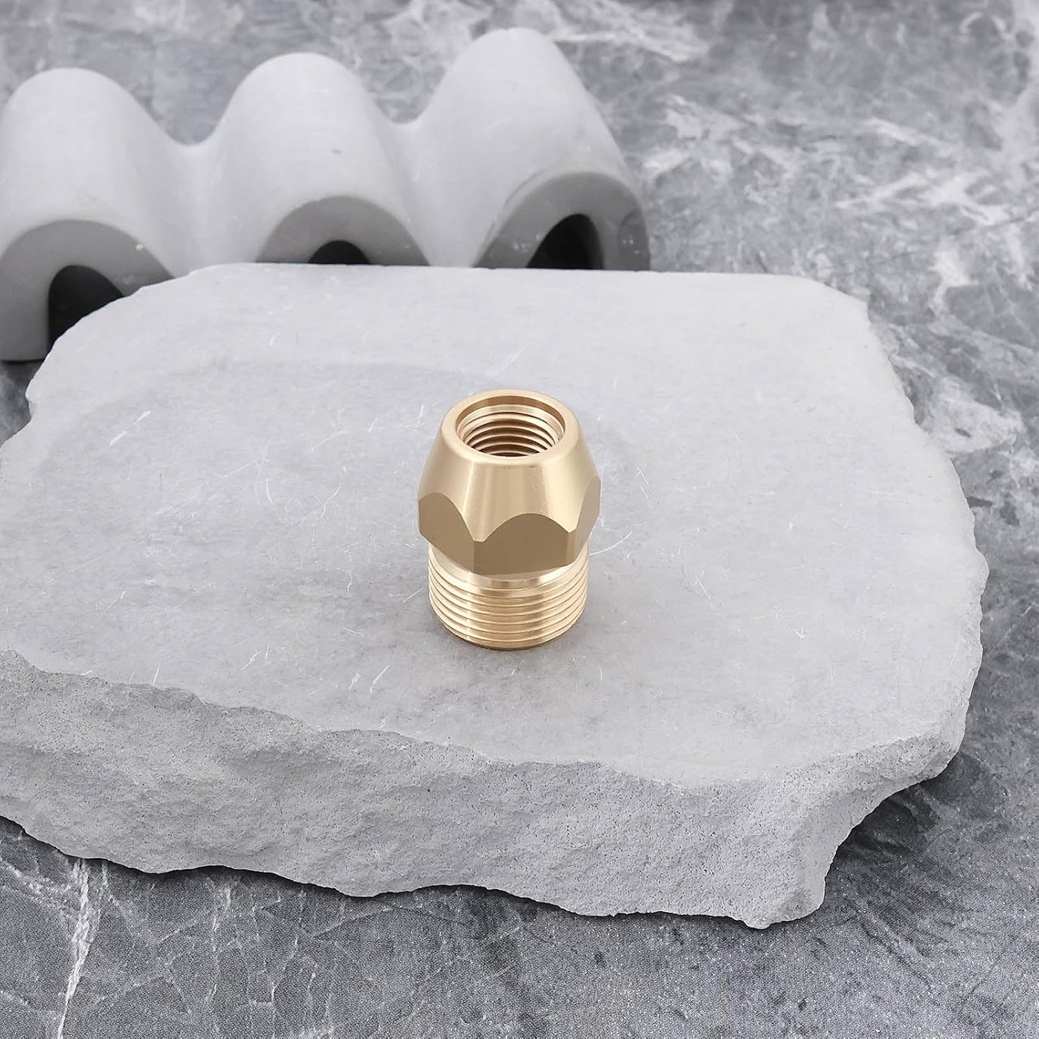 Briny River 2Pcs M22X1.5 to G1/4" High Pressure Cleaner Hose Adapter Washer Nipple Connector Brass image number 5