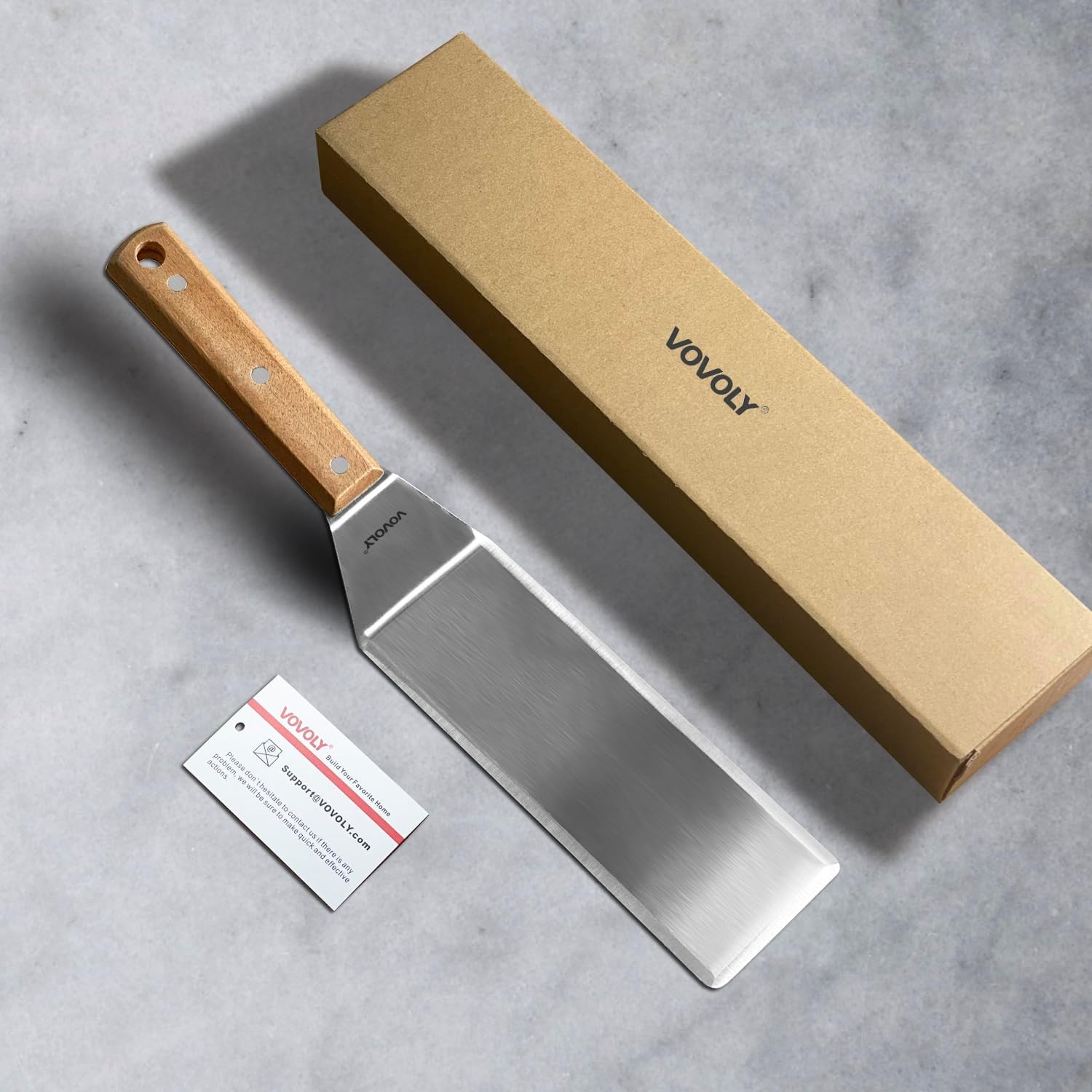 Stainless Steel Metal Spatula, Long Griddle Spatula, Hamburger Smasher Turner Scraper - Pancake Flipper - BBQ Spatula and Flat Top Griddle Spatula - Commercial Grade,3X8 Inch image number 6