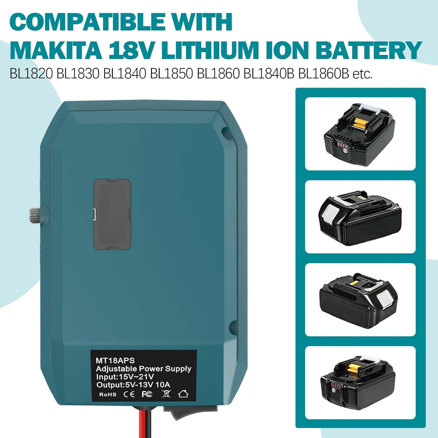 18V to 12V Step down Converter for Makita 18V, Power Wheel Adapter for Makita Voltage Reducer Transformer 130W Buck Converter Regulator for RC Car Truck Light & DIY image number 6