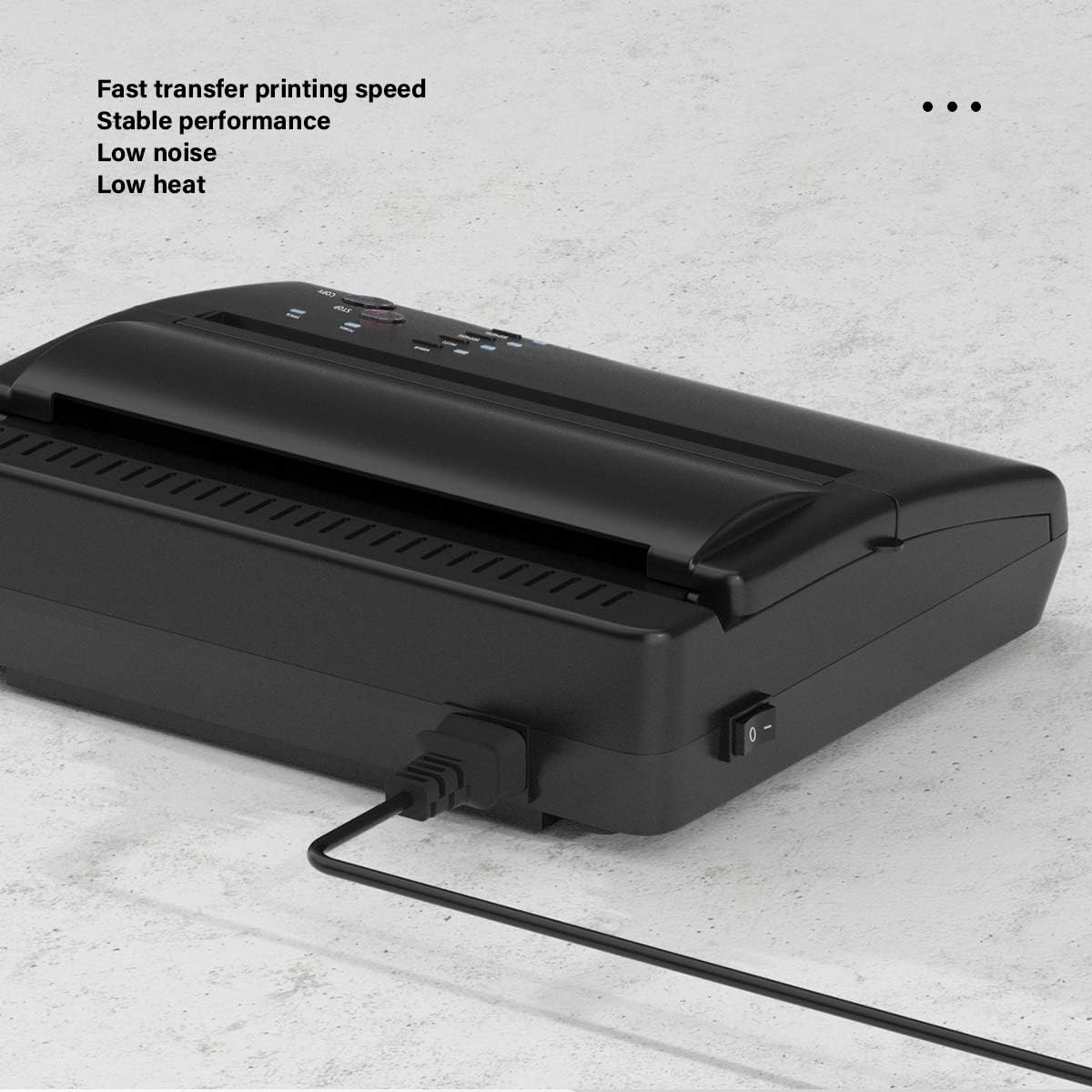 Tattoo Stencil Printer Machine Tattoo Thermal Copier with 10 Free Transfer Paper Tattoo Stencil Printer for Tattooing Tattoo Transfer Printer Tattoo Stencil Machine(2022 Upgrated) (Black) image number 3