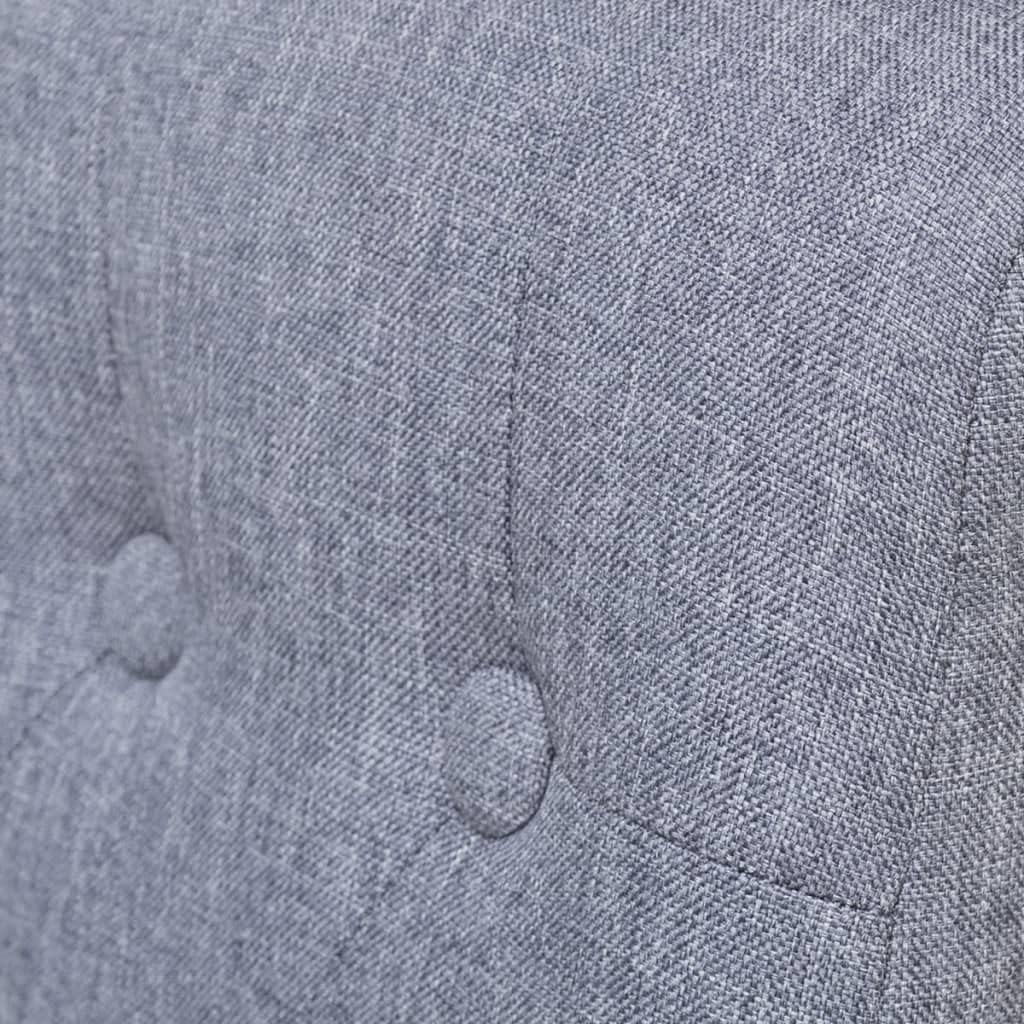 Vidaxl Set of 4 Light Grey Fabric Dining Chairs with Solid Wooden Legs, Scandinavian Farmhouse Style with Comfortable Upholstery - Kitchen Furniture image number 5