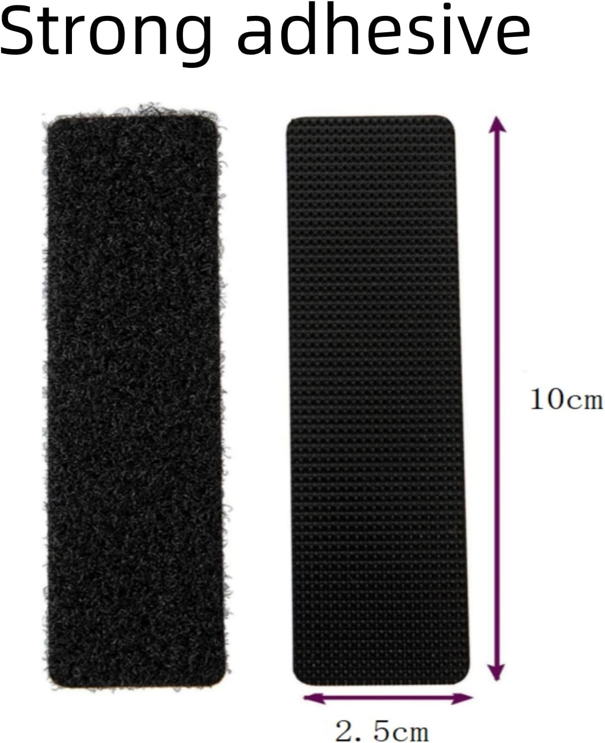 24 Pcs Velcro Tape, Heavy Duty Adhesive Velcro Strips & Dots - Black Sticky Tape for Home, Office, Couch Cushions, Carpets, Pedal Boards & Walls image number 3