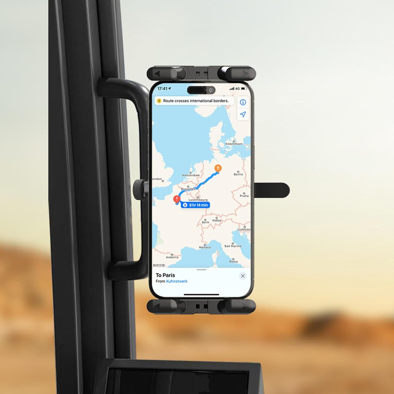 Ungtyb Universal Truck Car Phone Holder | Adjustable & Non-Slip | Dashboard, Windshield, Vent Mount | Compact & Strong Grip