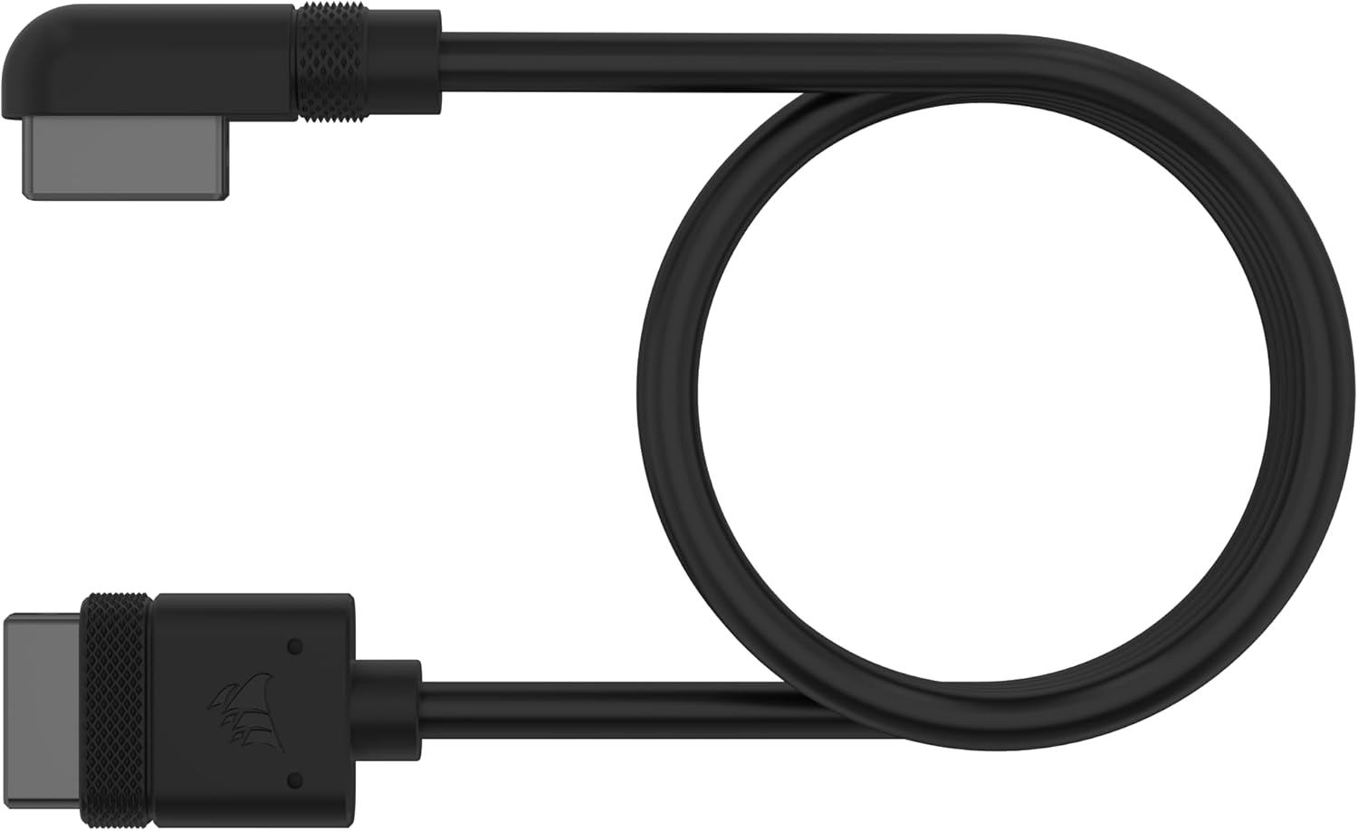 CORSAIR Icue Link Slim Cable - 600Mm Straight/Slim 90&deg; - Black