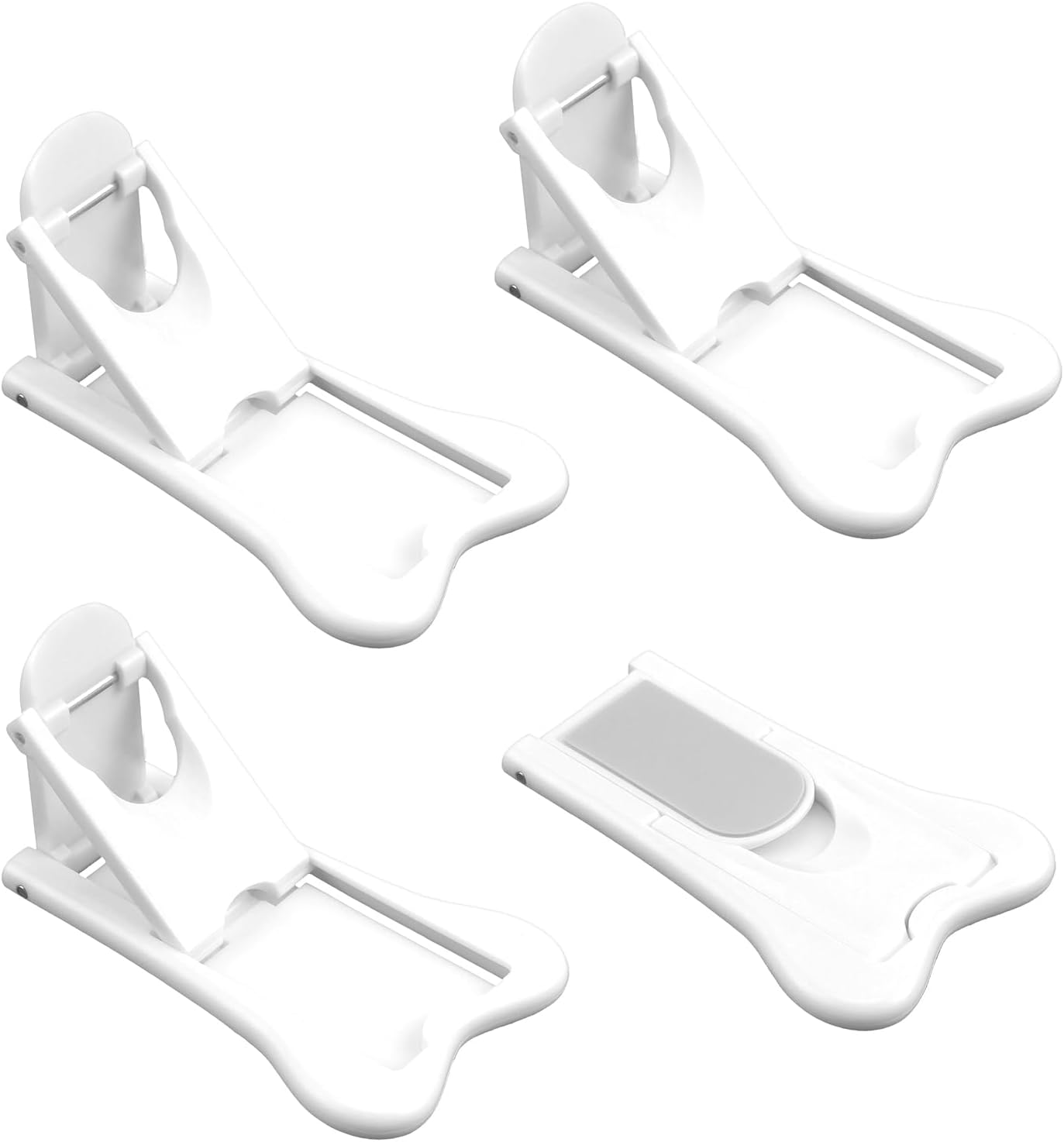 Baby Proofing Sliding Door Lock &ndash; 4-Pack Child Safety Locks for Sliding Glass Doors, Cabinets & Windows, No-Drill, Adhesive Security Latches for Kids & Pets image number 2