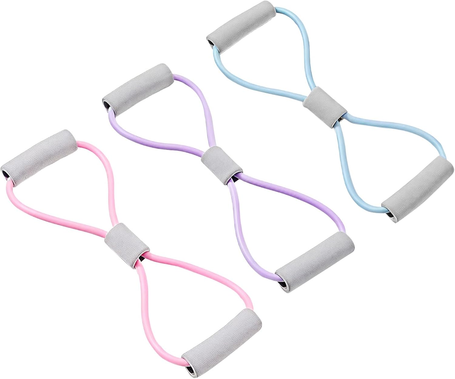 3Pcs Resistance Bands, 8-Band Resistance Band Exercise Bands, Shoulder and Back Stretch Band Elastic Band, Sports Resistance Band, Used for Gym Stretching Exercises, Yoga, Home Fitness Training image number 2