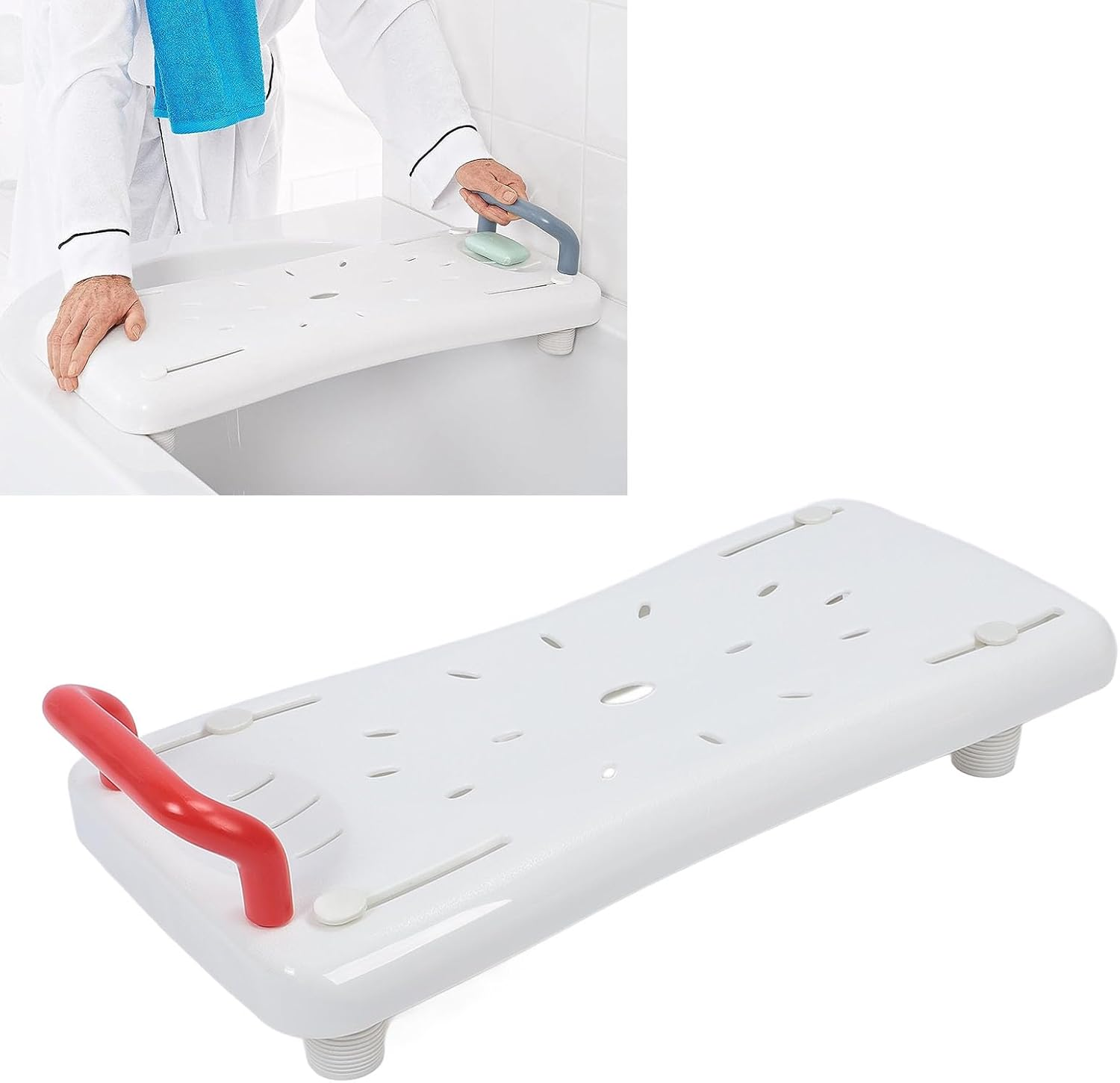 Jiawu Bathtub Shower Board, Bathtub Bench with Handle, Tub Benches for Bathtubs, Tub Transfer Bench, Bath Transfer Benches for Bathtub, Portable Shower Bench for Elderly Disabled